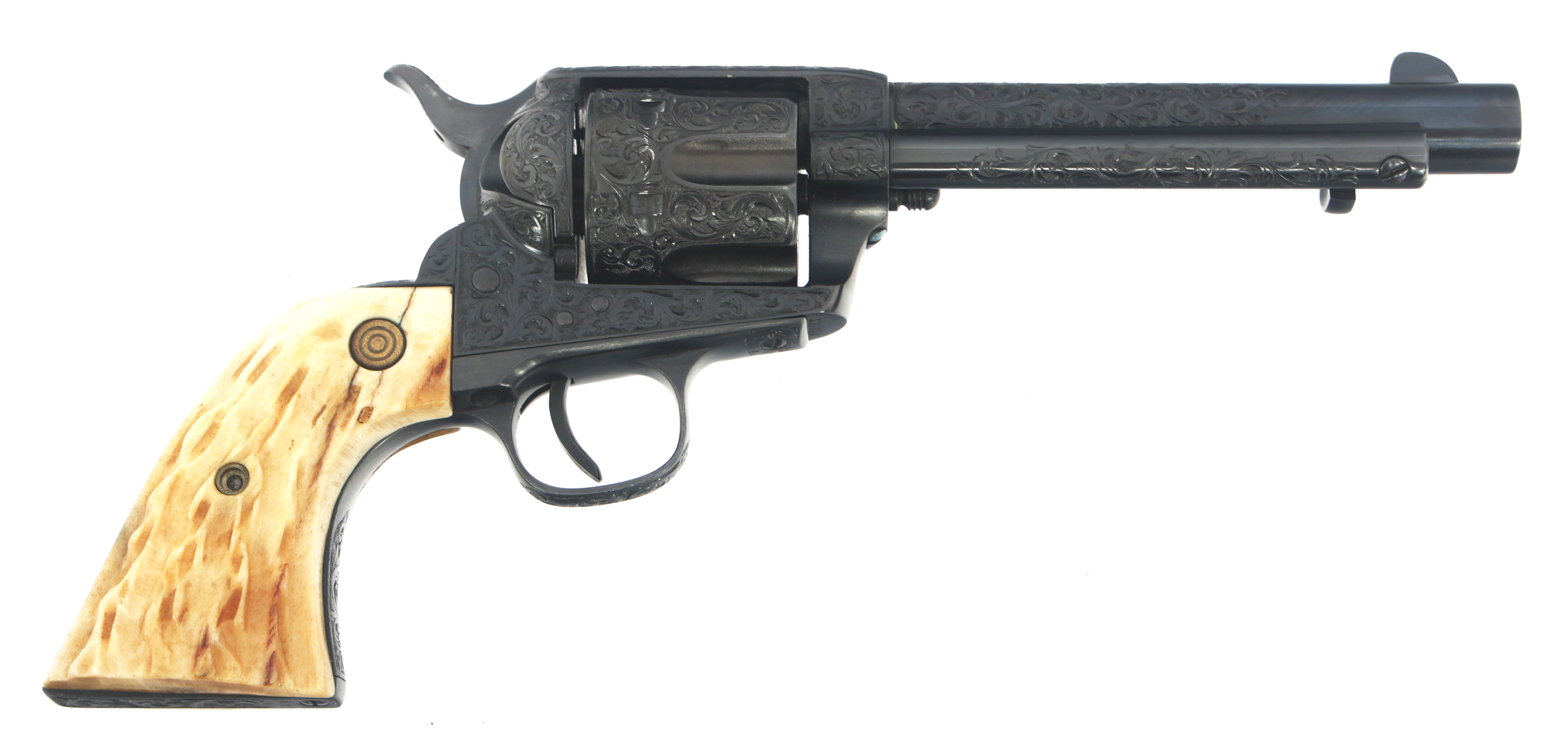 ENGRAVED COLT FRONTIER SIX SHOOTER 44-40 REVOLVER - 122401