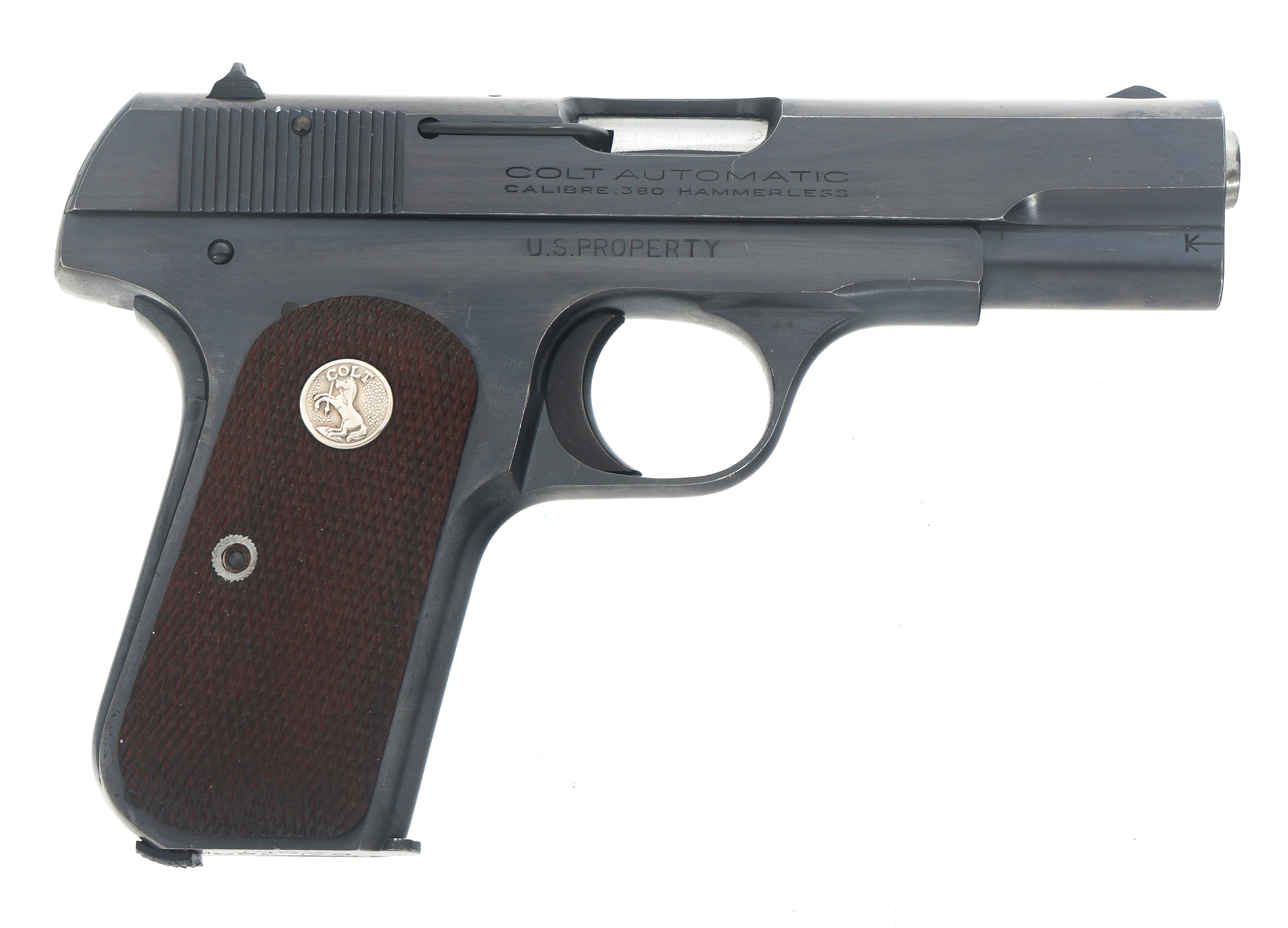 WWII US COLT MODEL 1908 .380 ACP CALIBER PISTOL - 122066