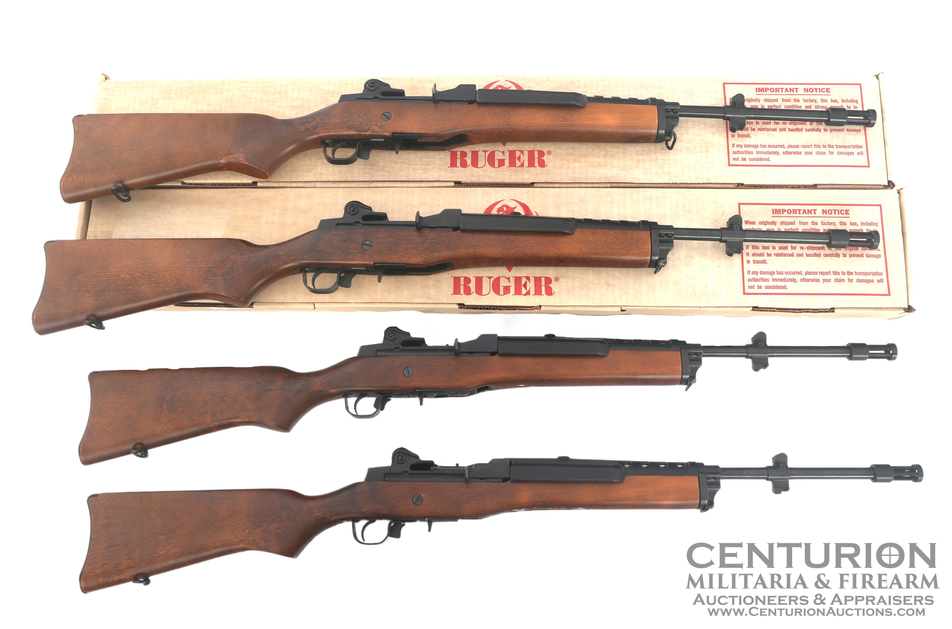 Four Sequentially Numbered Ruger Mini-14 .223 caliber Rifles 129184