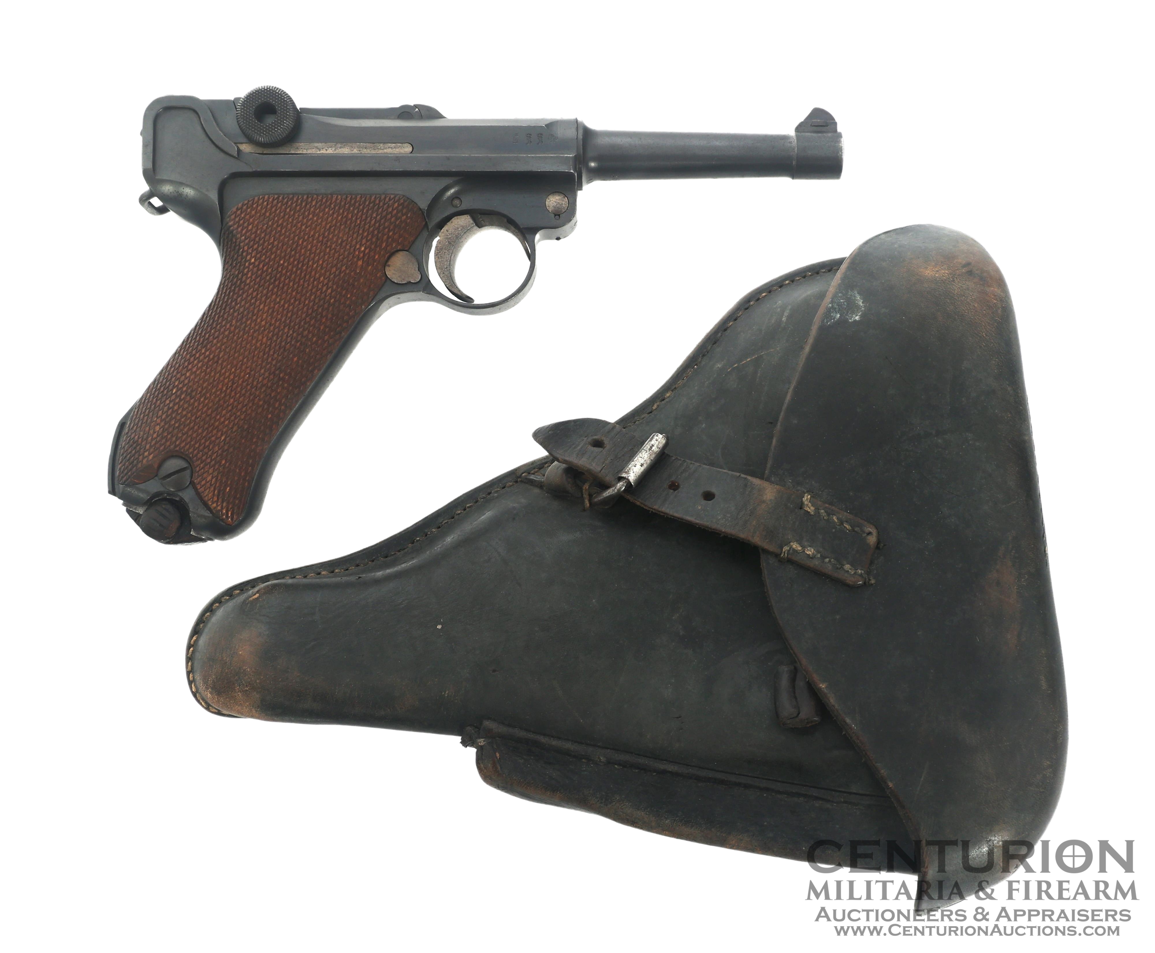 WWI German DWM 1918 P08 9x19mm Caliber Artillery Luger Pistol 129529