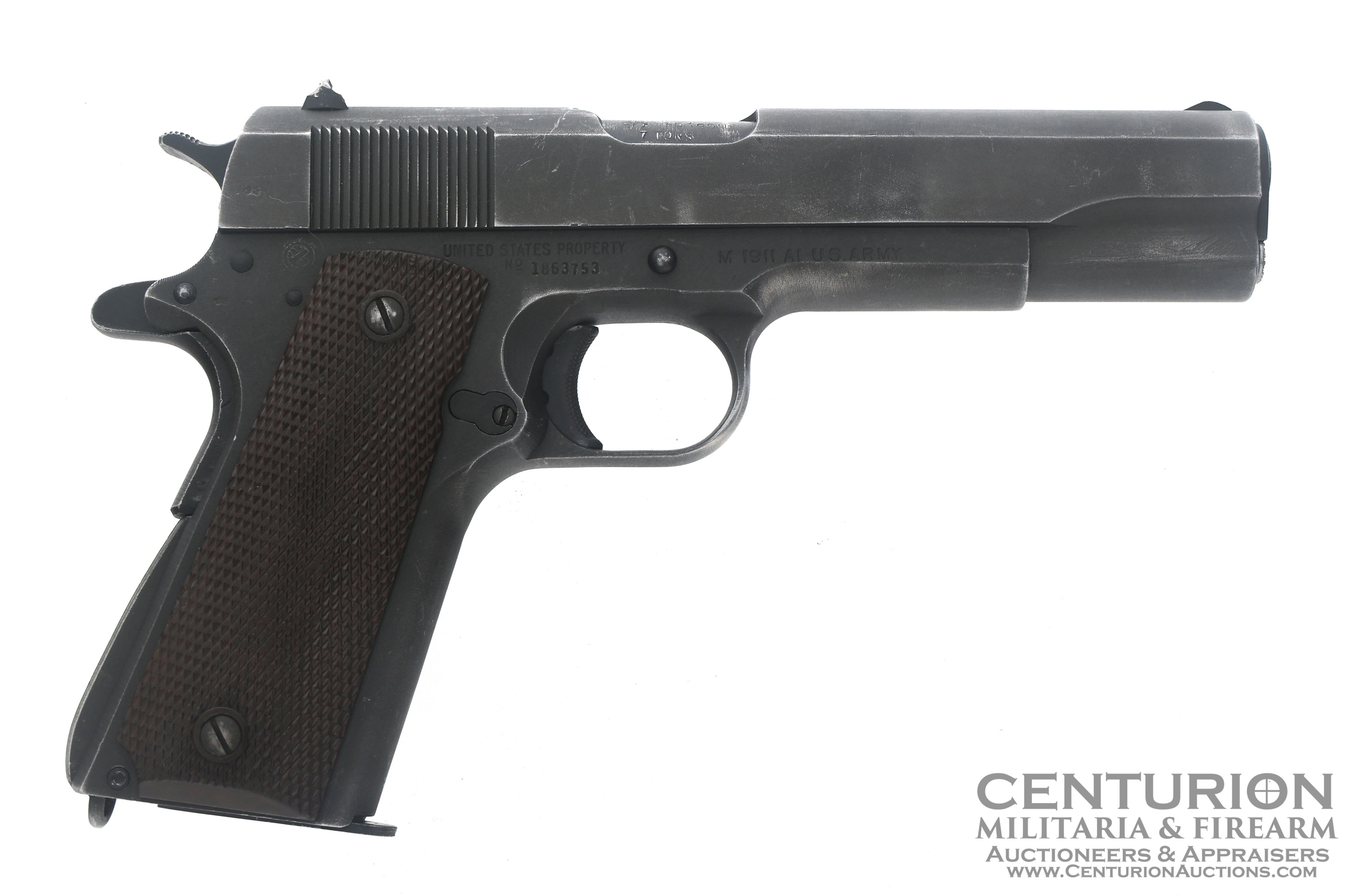 WWII ITHACA BRITISH LEND LEASE 1911A1 .45 CALIBER PISTOL 133034