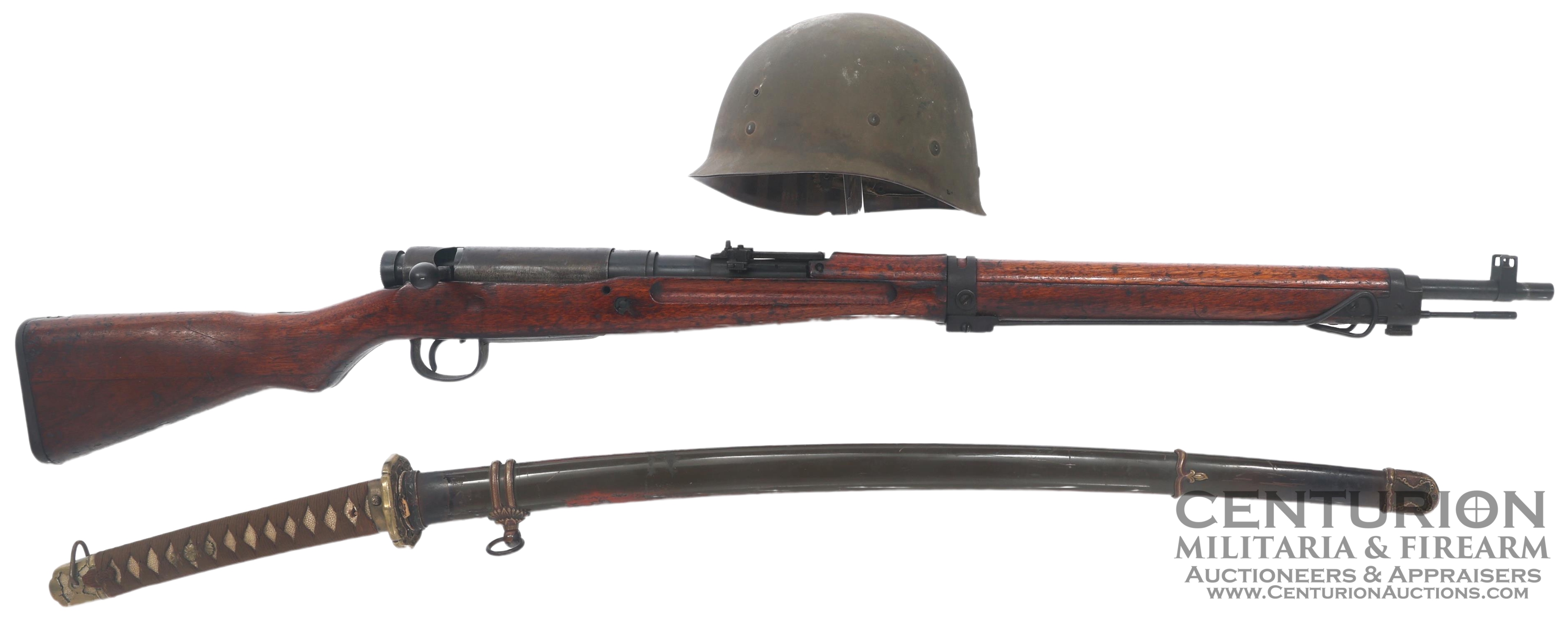 WWII USMC Veteran Bring Back Japanese Arisaka Type 99 Rifle and Shin Gunto Sword. Brought back by US Marine Corps PVT. H.L. Brown, 541069 - 137448