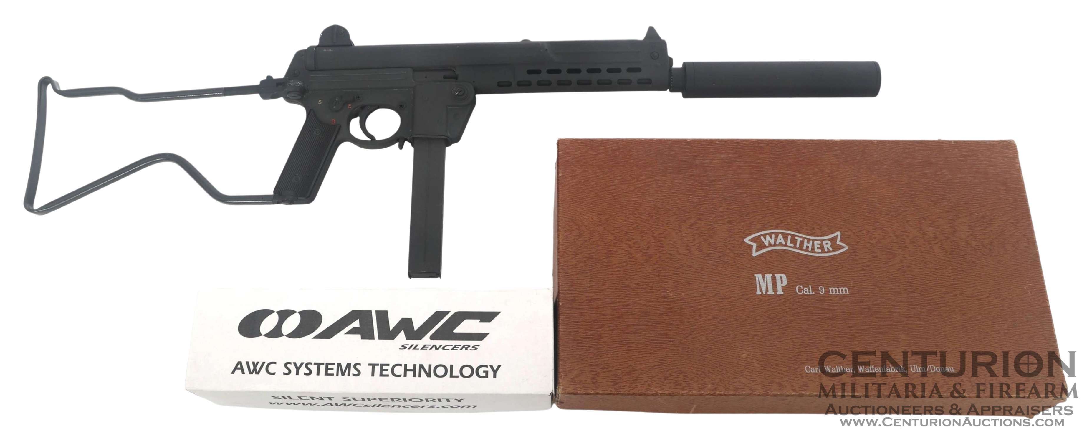 Pre-86 NFA Sales Sample Walther Model MPL 9x19mm caliber submachine gun with AWC suppressor (NFA) - 146344
