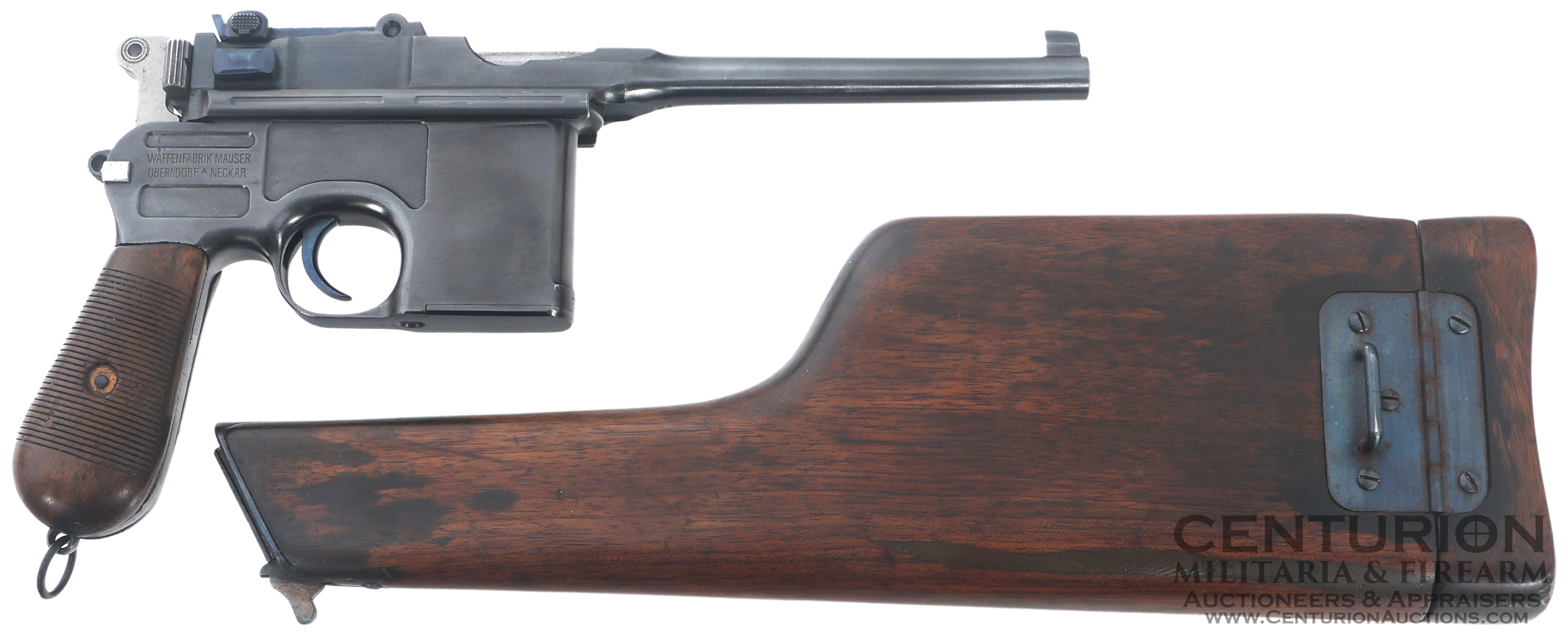 1910 Persian Contract Mauser C96 7.63x25mm Caliber Broomhandle Pistol with Matching Stock 148042