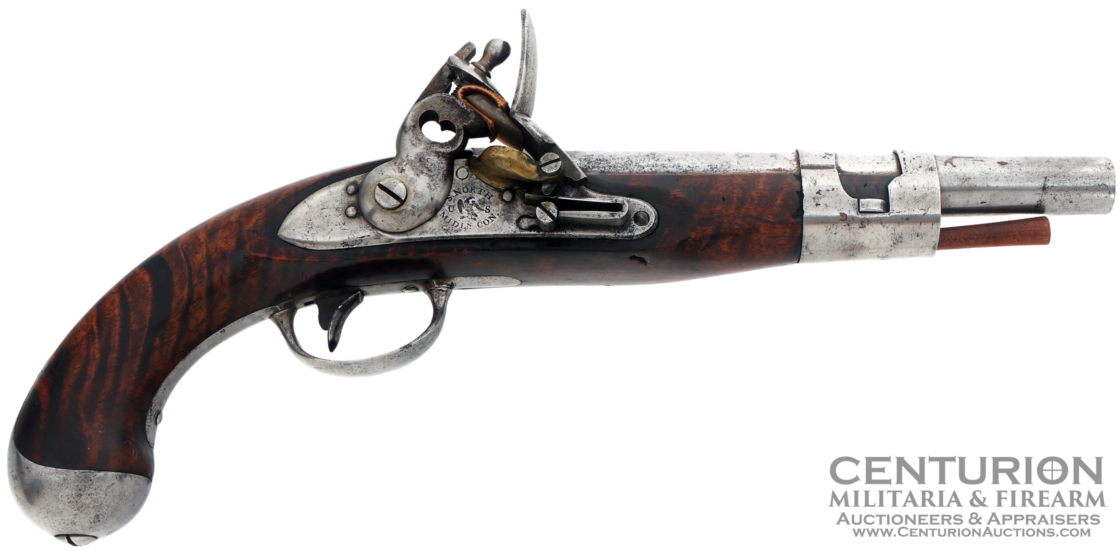 US Simeon North Model 1813 .69 Caliber Flintlock Pistol 148282