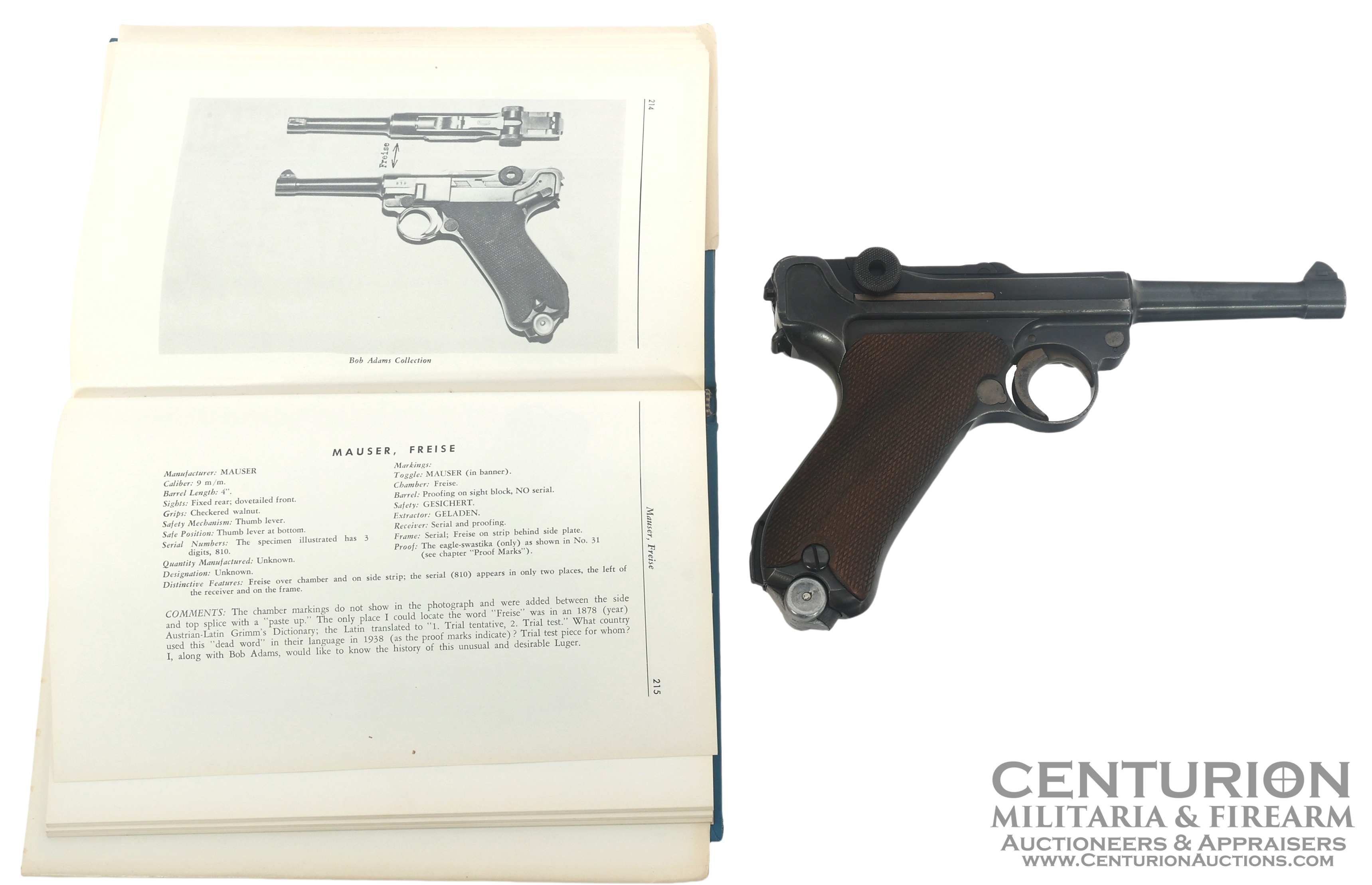 Mauser Model P08 Freise 9x19mm caliber pistol - 157034