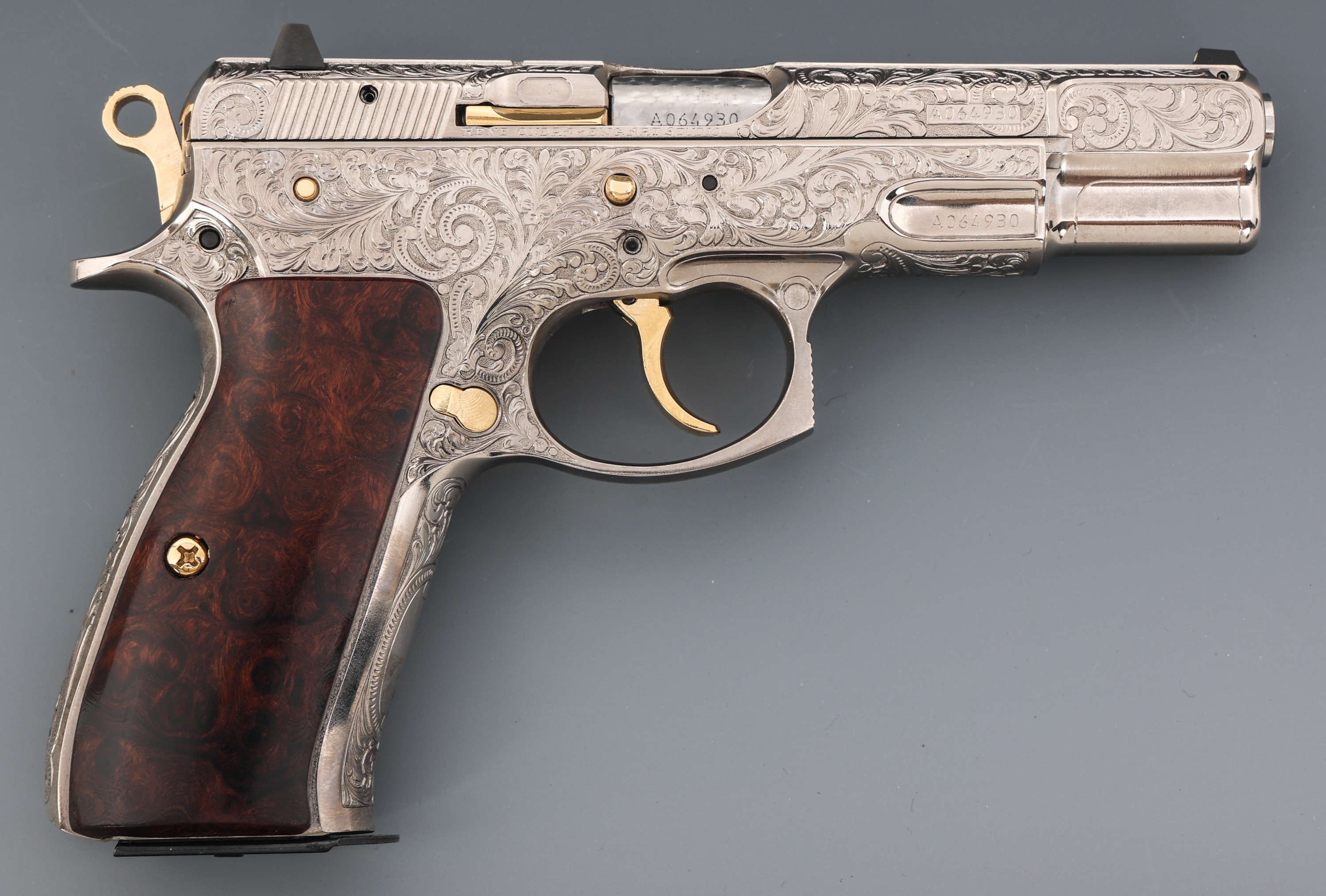 RENE ONDRA SIGNED ENGRAVED CZ MODEL 75B PISTOL - 106076