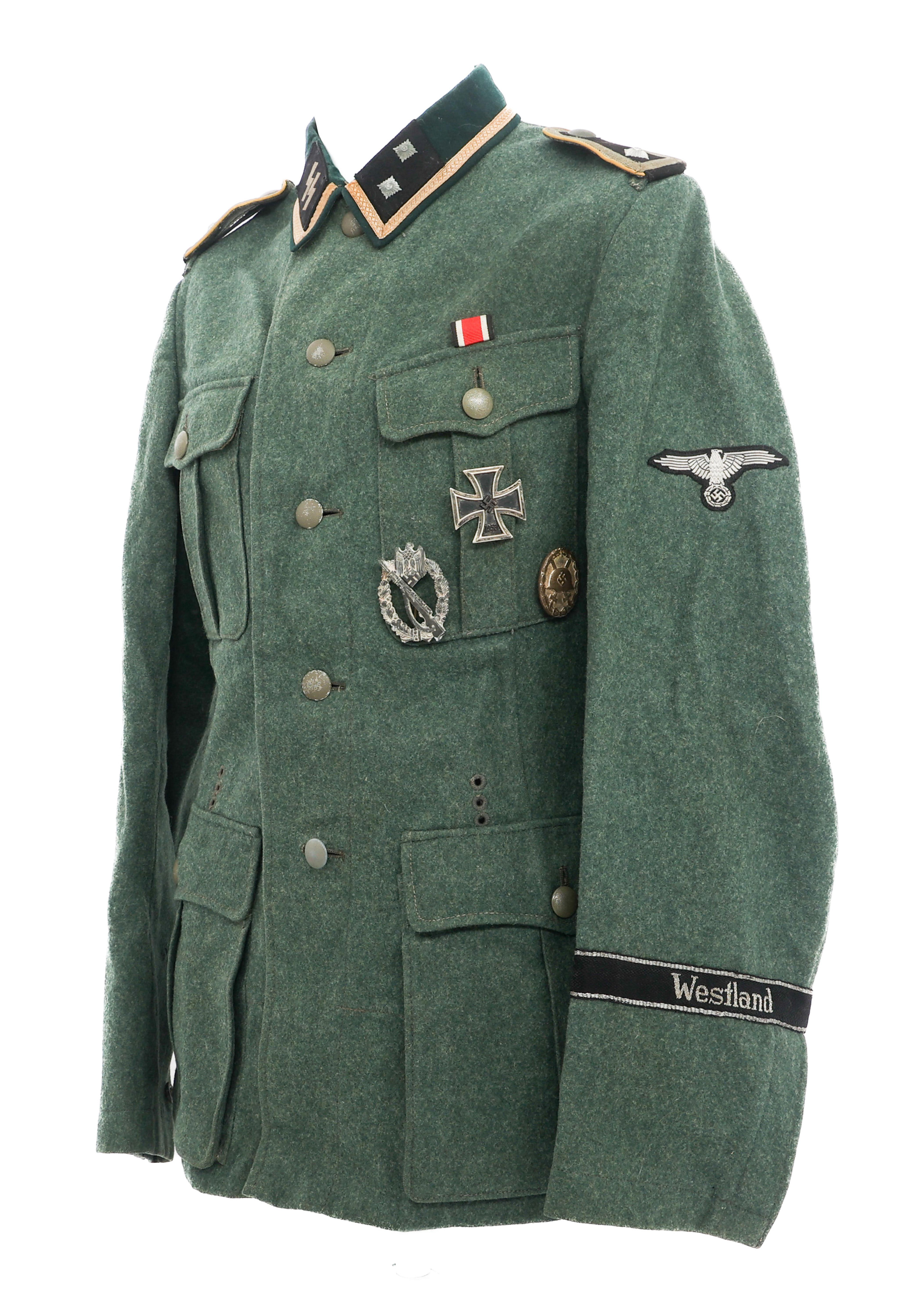 WWII GERMAN 5th SS PANZER SIGNALS NCO M36 TUNIC - 123548
