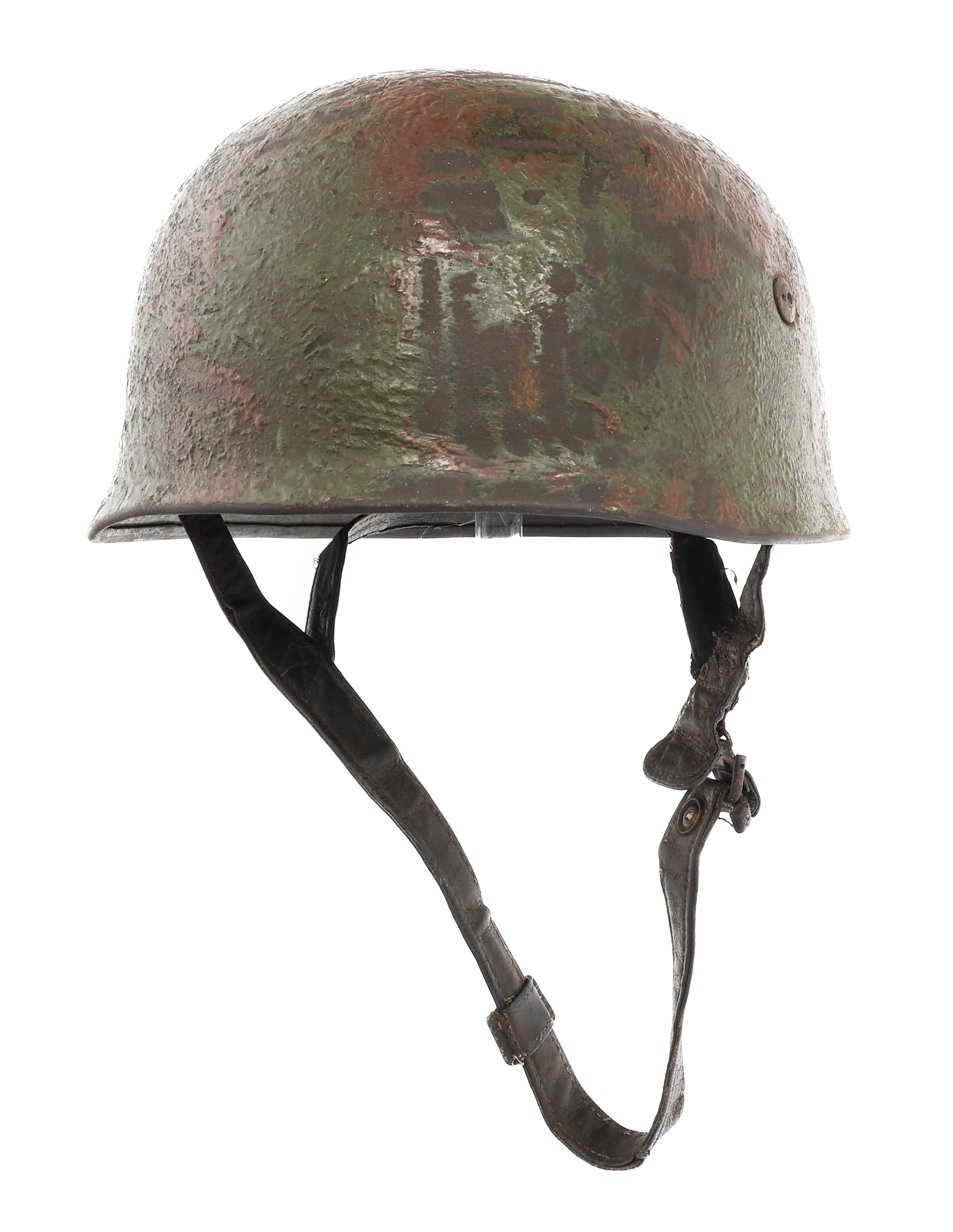 WWII GERMAN M38 FALLSCHIRMJAGER NORMANDY CAMOUFLAGE HELMET 124131