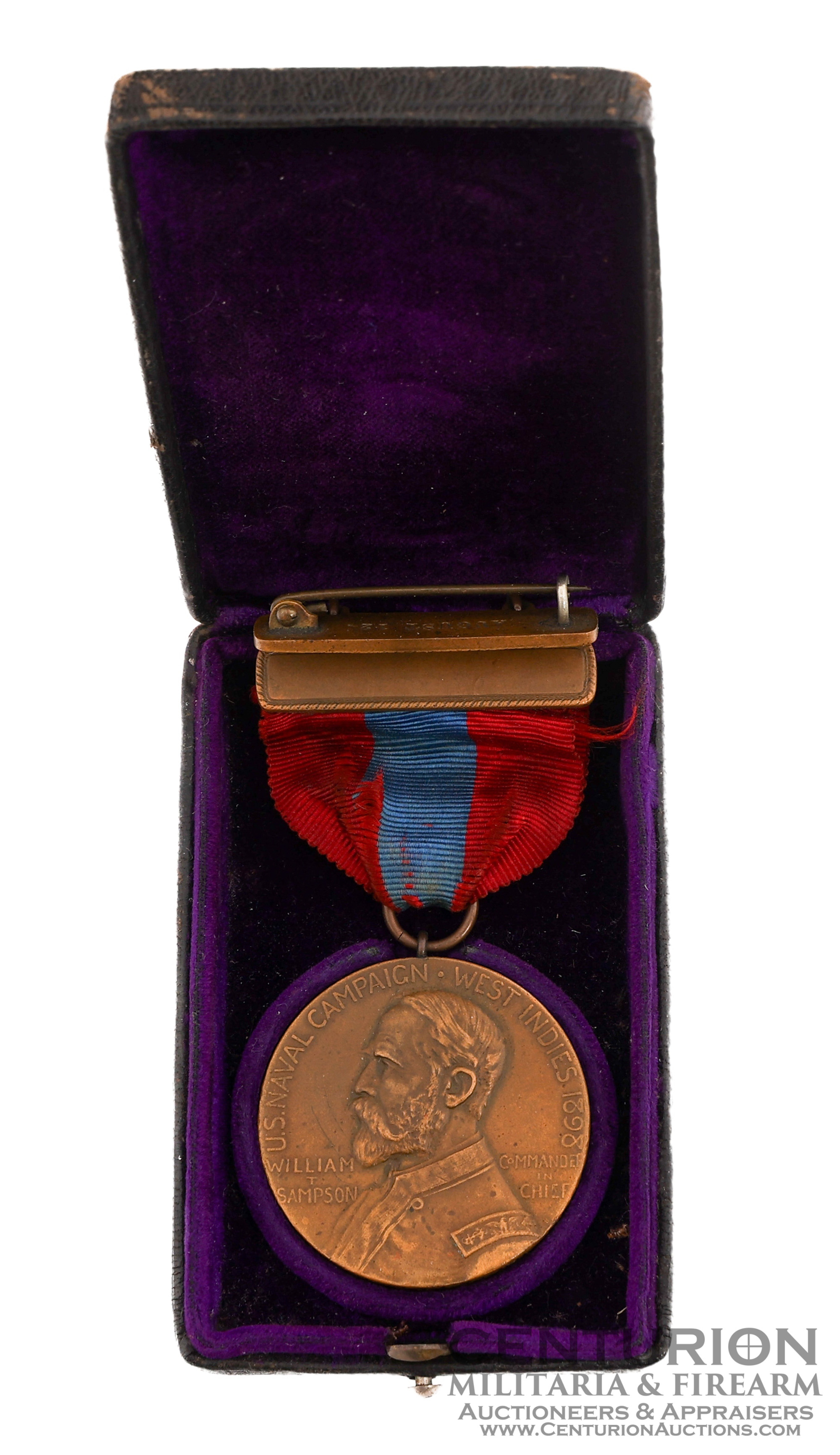 Spanish American War US Marine Corps West Indies Naval Campaign Huntingtons Battalion Sampson Medal Named to Private Ernest E Jackson Company A 1st Marine Battalion 125316