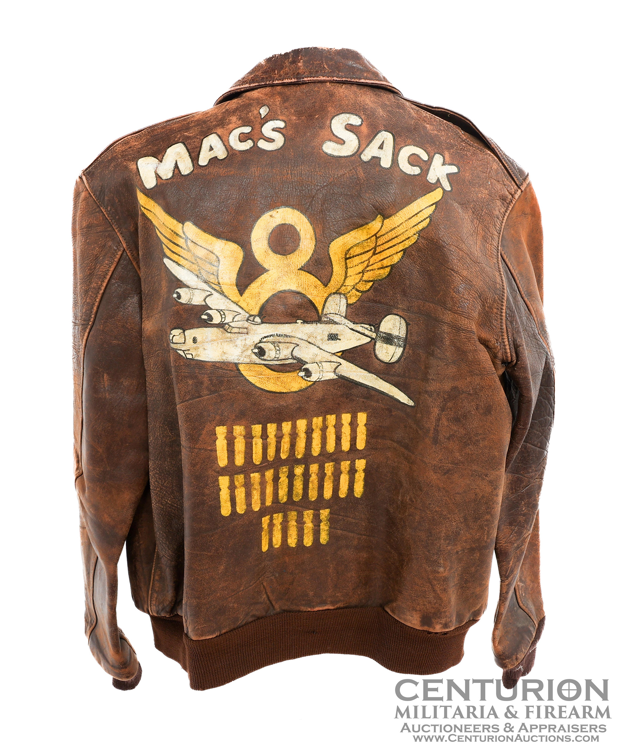 WWII USAAF 8th Air Force Type A-2 Painted Flight Jacket 125076