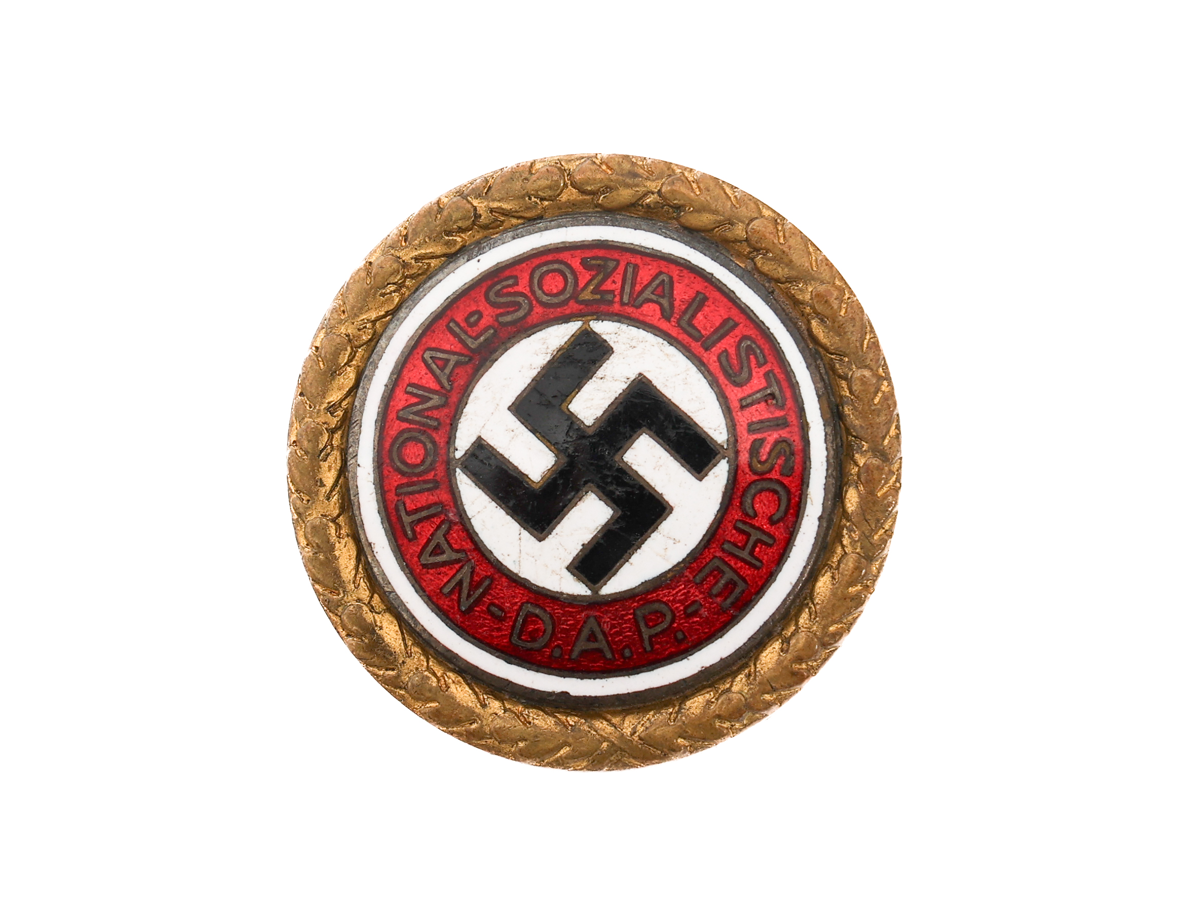 WWII GERMAN NSDAP GOLDEN PARTY PIN by DESCHLER - 132042