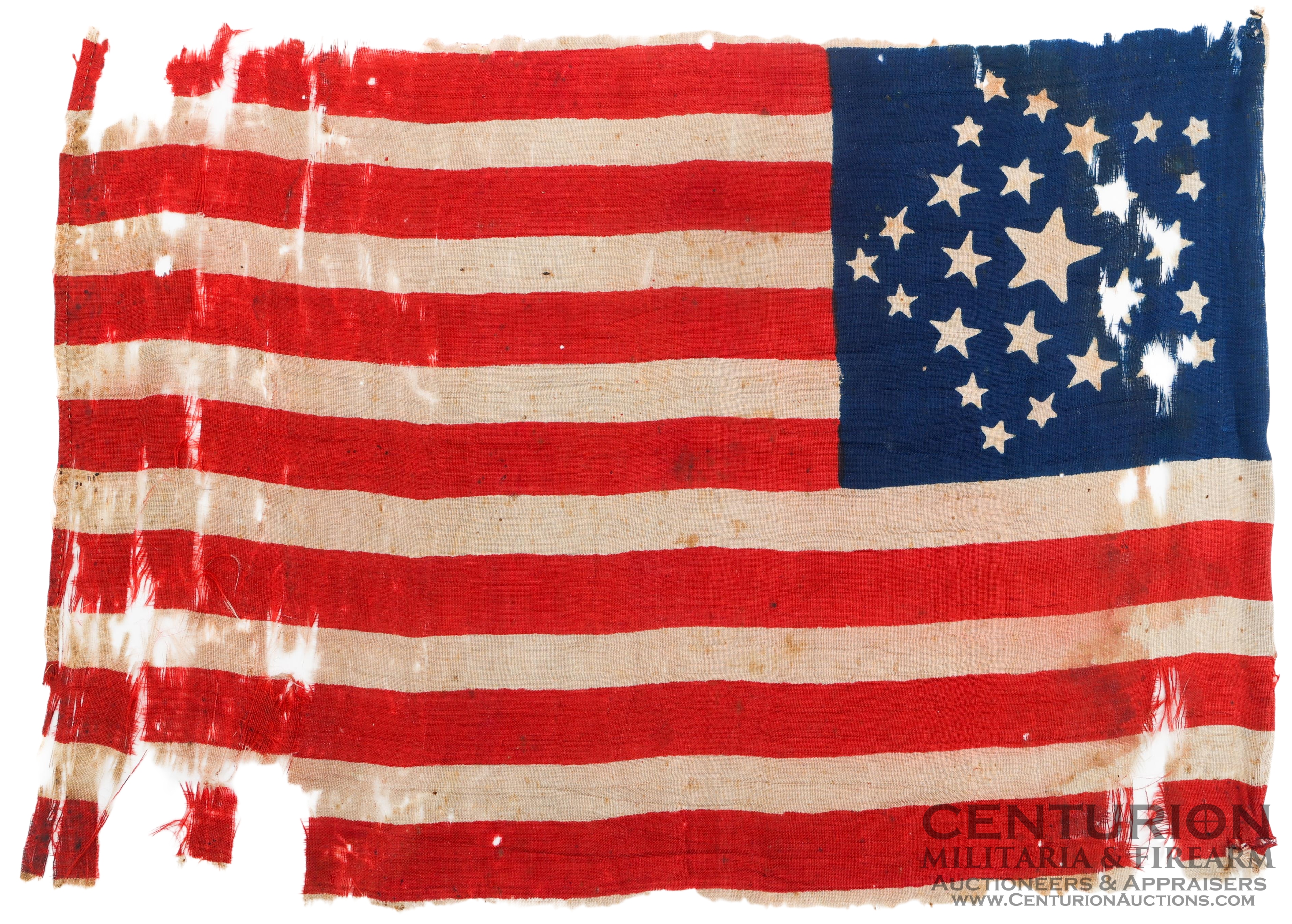 19th C. 26 Star Grand Luminary Pattern US Flag 140094