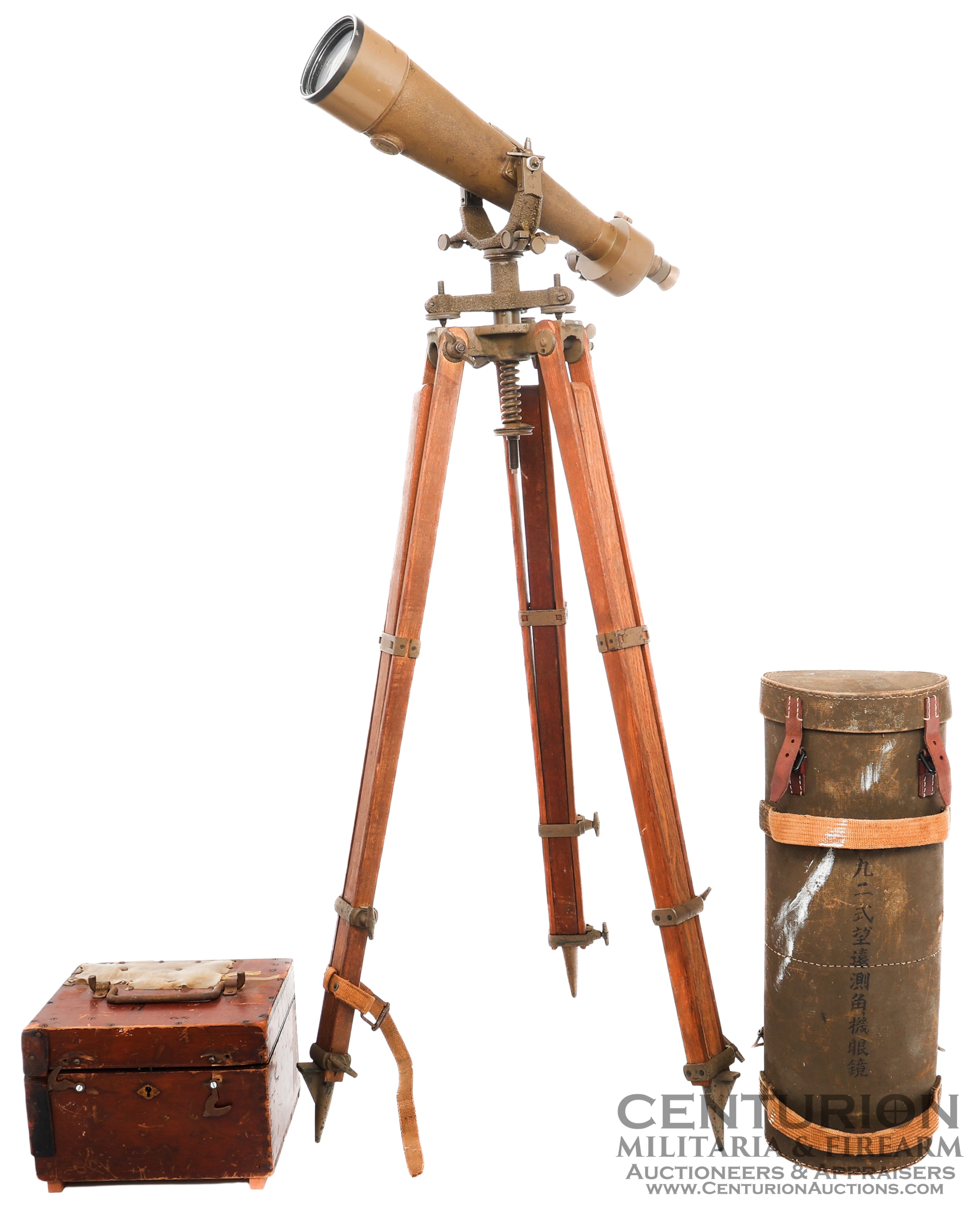 WWII Japanese 25x2 Mounted Artillery Spotting Scope and Tripod 140554