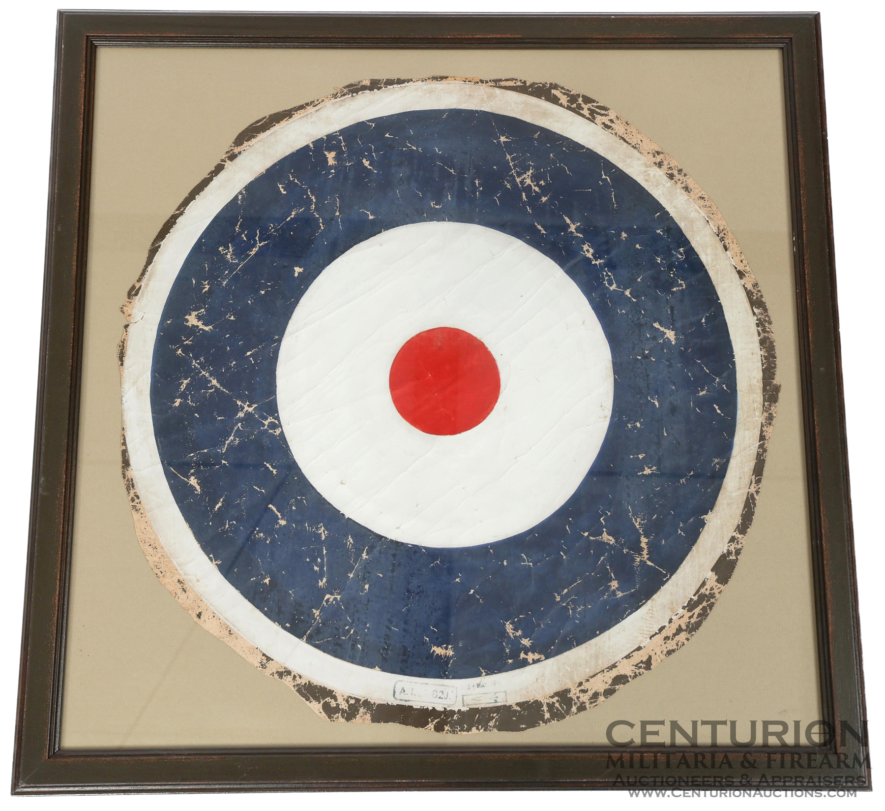 WWI BRITISH ROYAL FLYING CORPS AIRPLANE ROUNDEL 142296