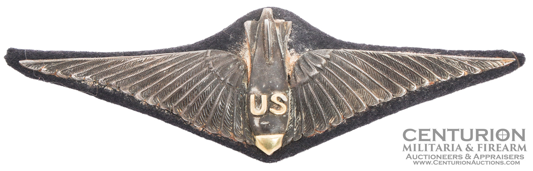 WWI US ARMY AIR CORPS BOMBER WINGS BADGE 142168