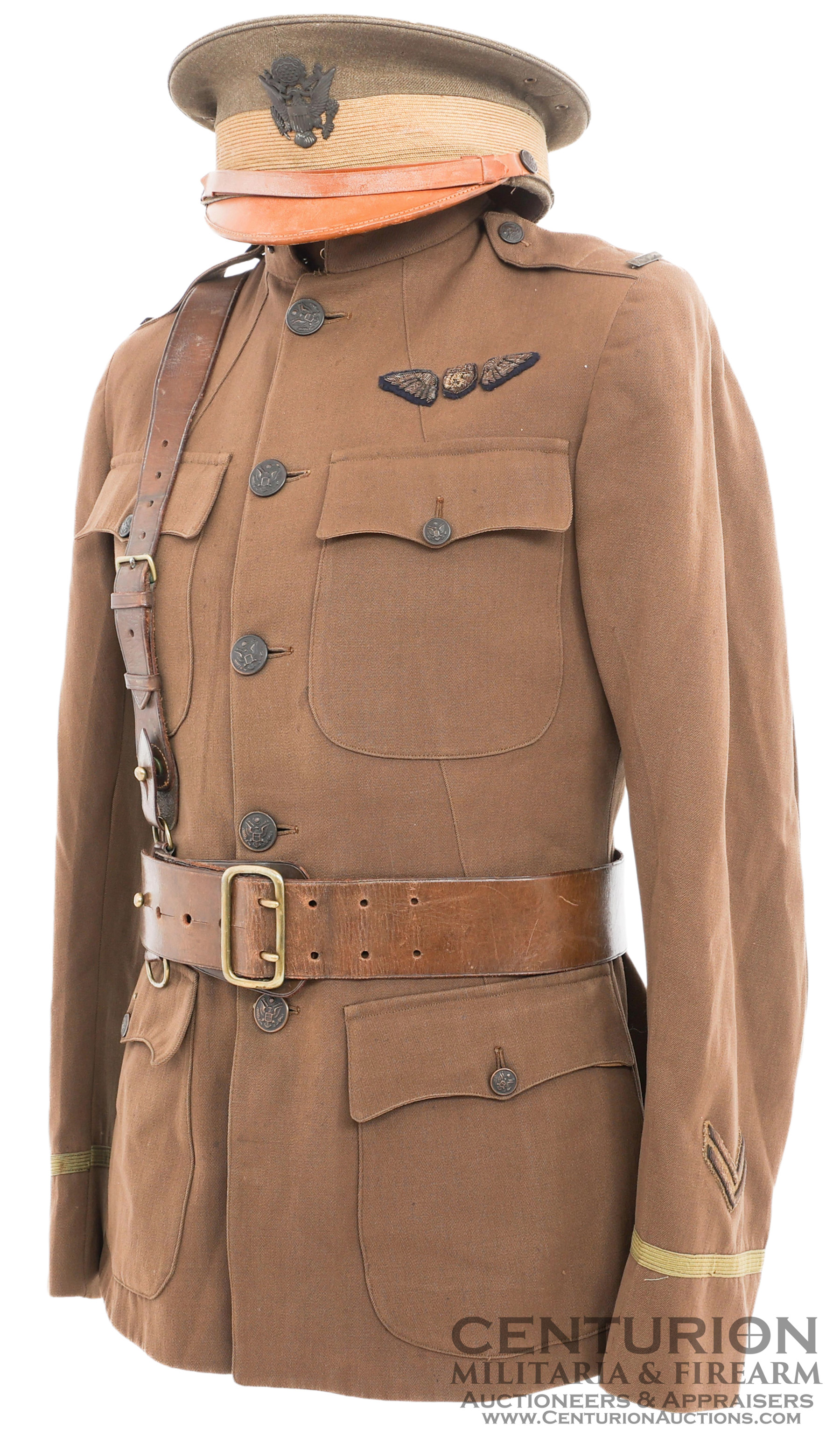 WWI US ARMY AIR SERVICE NAMED PILOT UNIFORM 142039