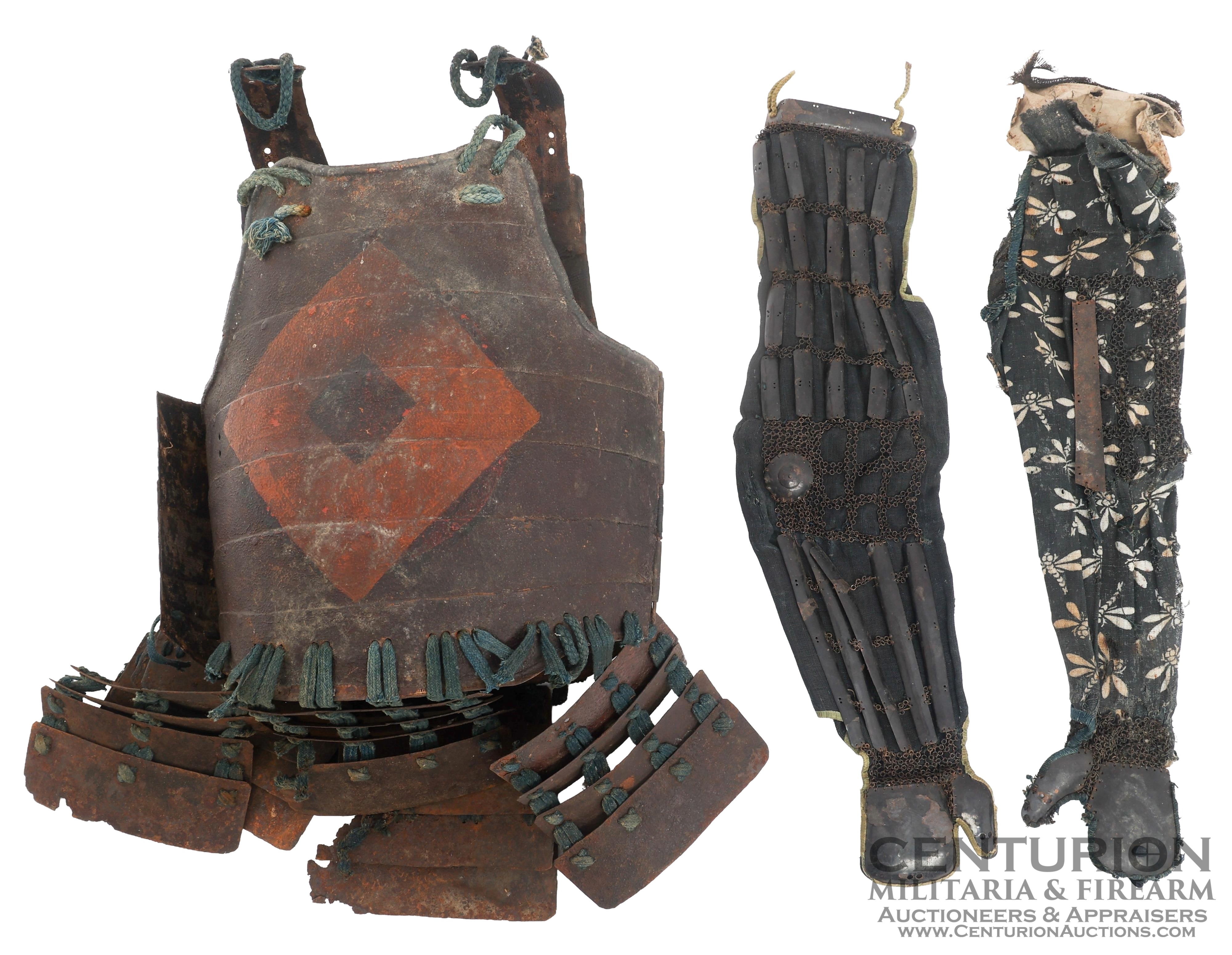 Edo Period Japanese Nimaido Plate Armor and Kote Chainmail Sleeves - 145279