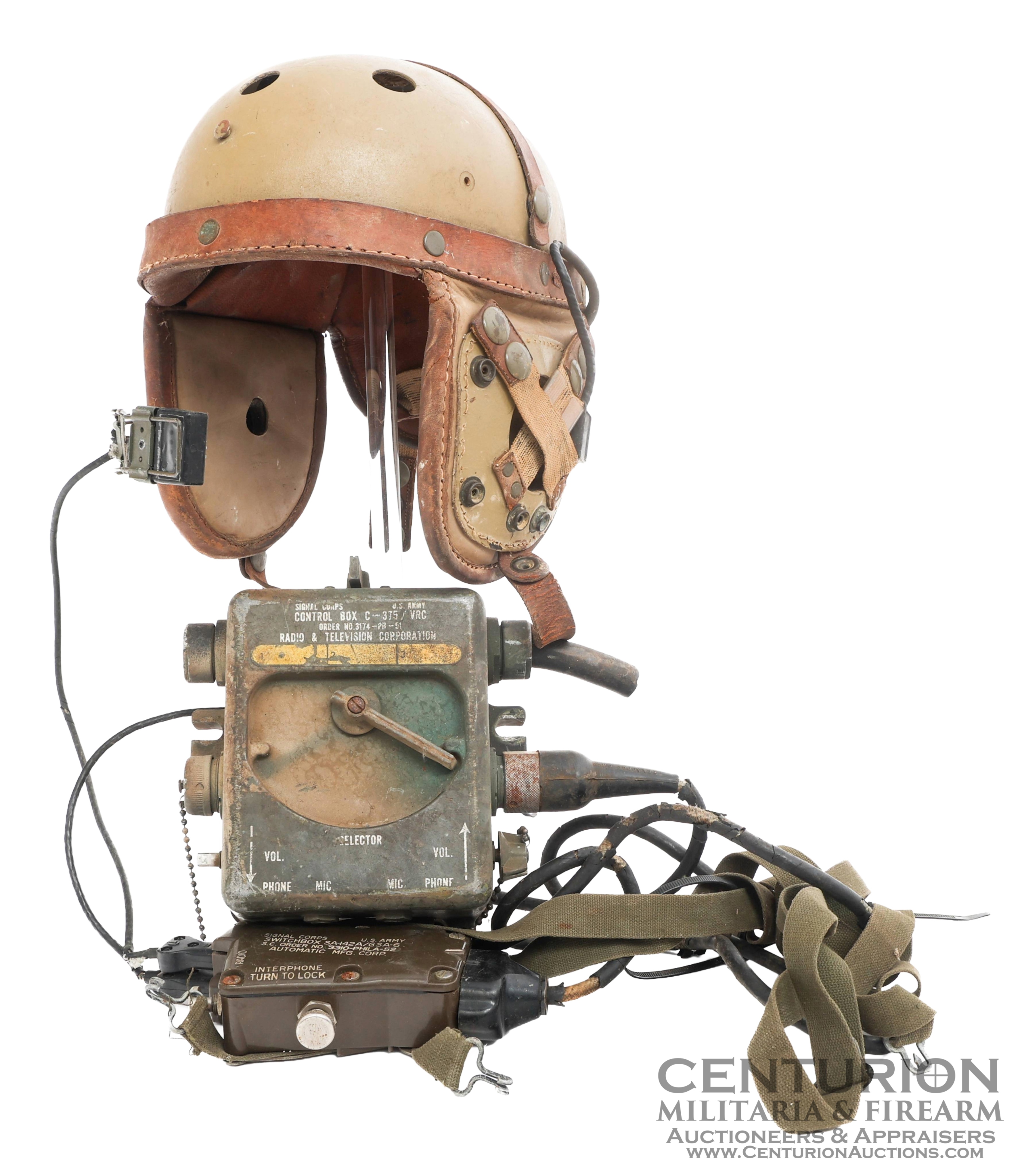 Six Day War Israeli M38 Tanker Helmet with Comms - 145134