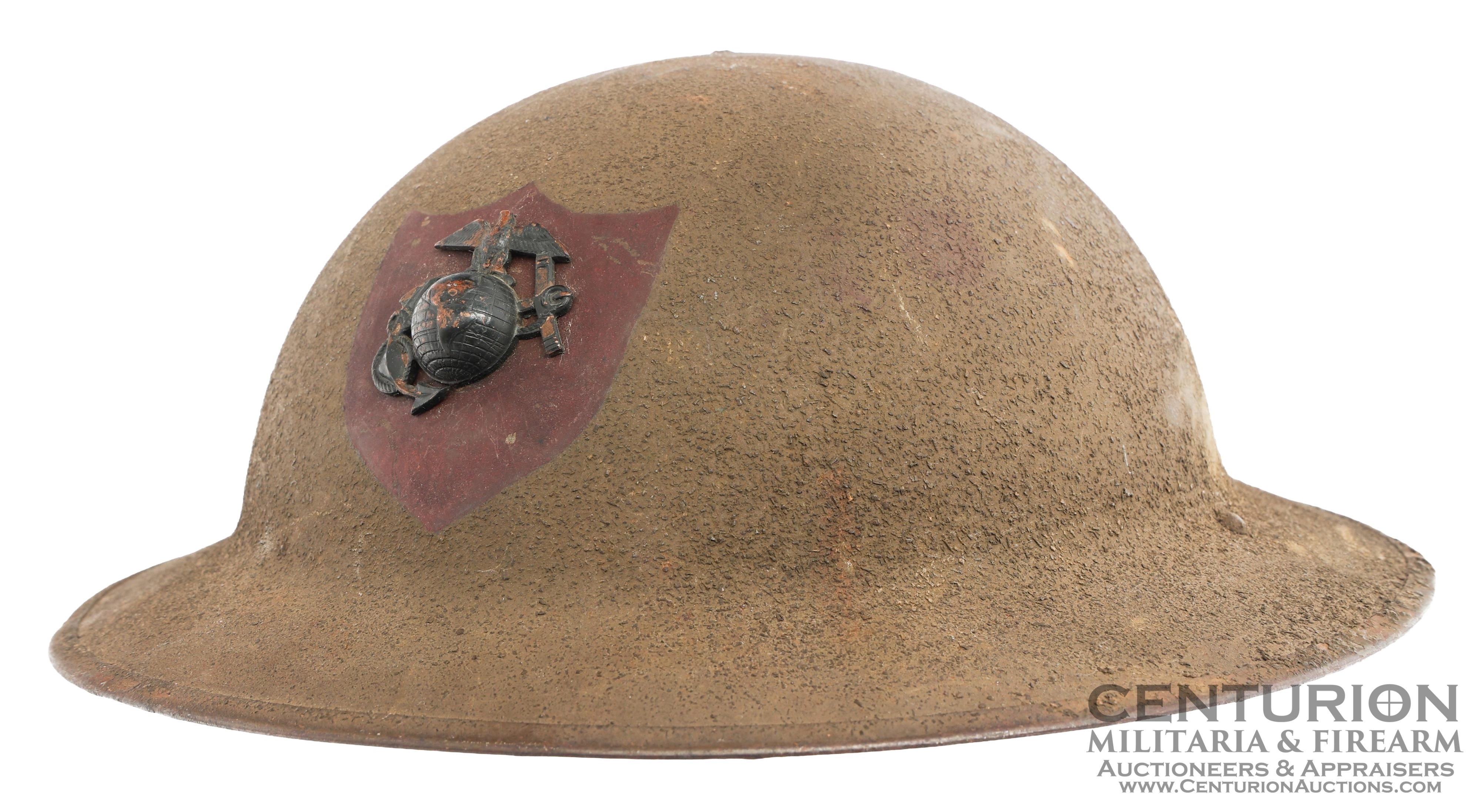 WWI US Marine Corps 15th Separate Battalion M1917 Helmet - 145065