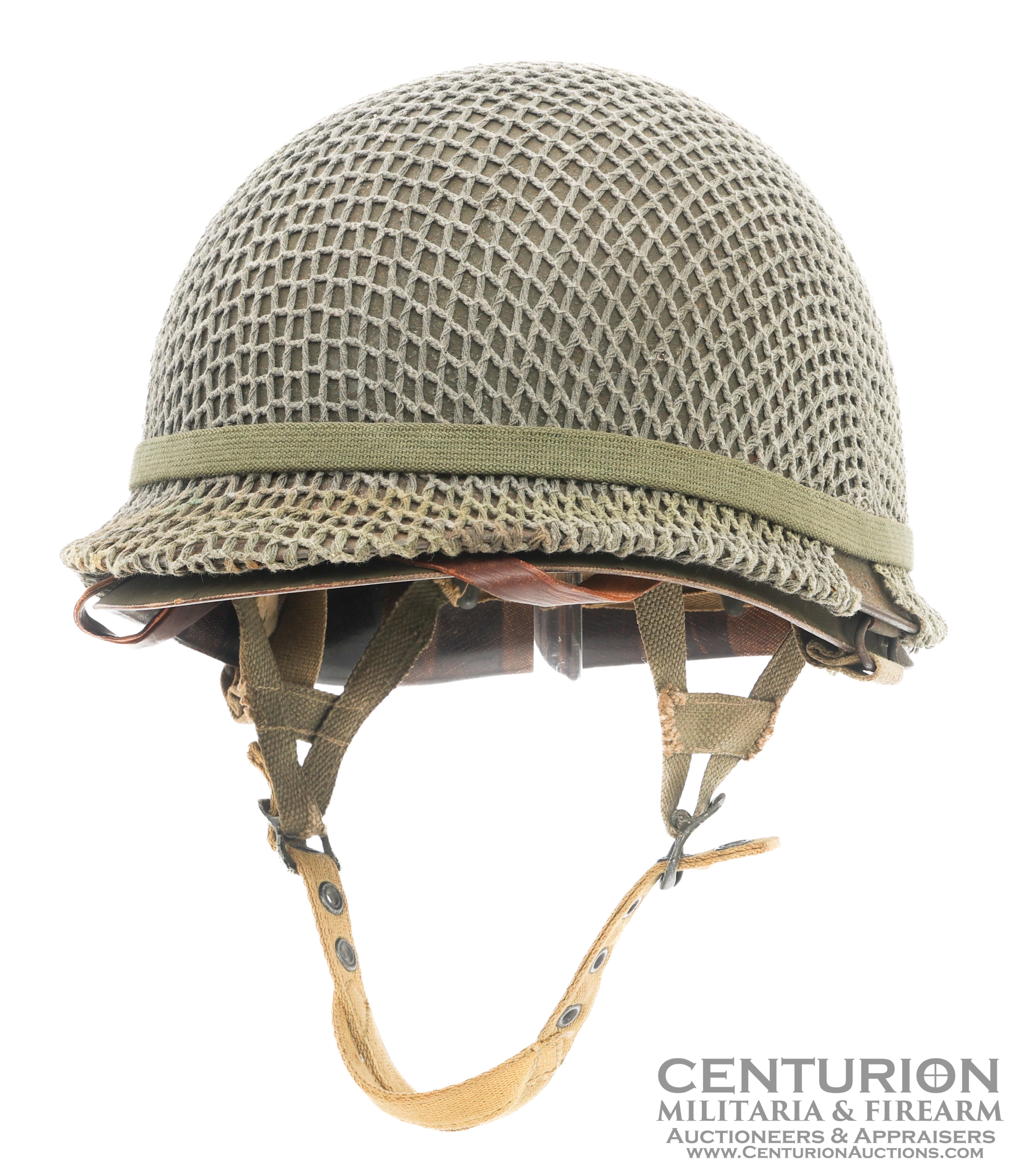 WWII US Army M1C Paratrooper Combat Helmet
