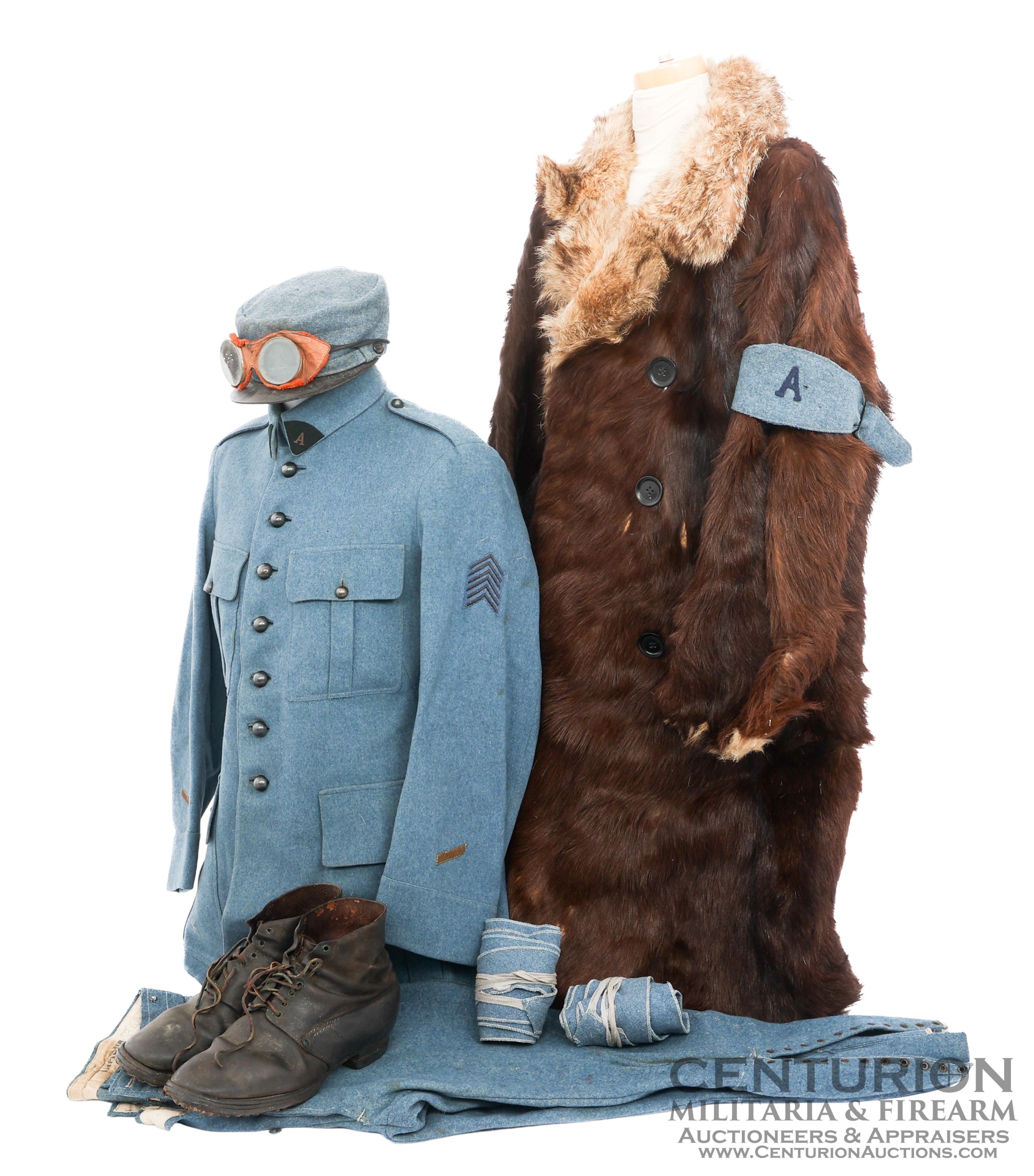 WWI French Army Automobile Driver Officer Uniform 147170