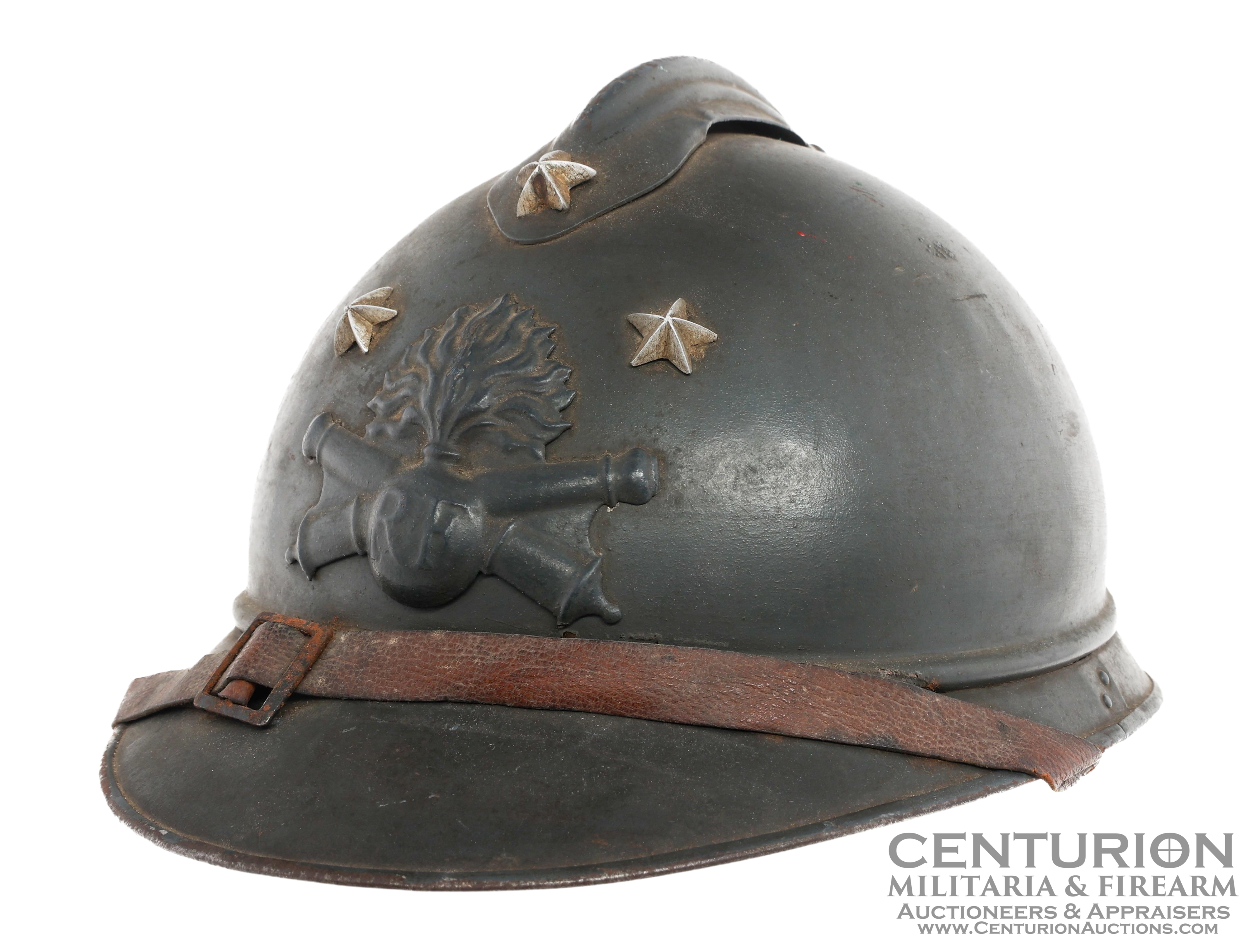 WWI French Three star General Divisional General of Artillery M15 Adrian Helmet 147014