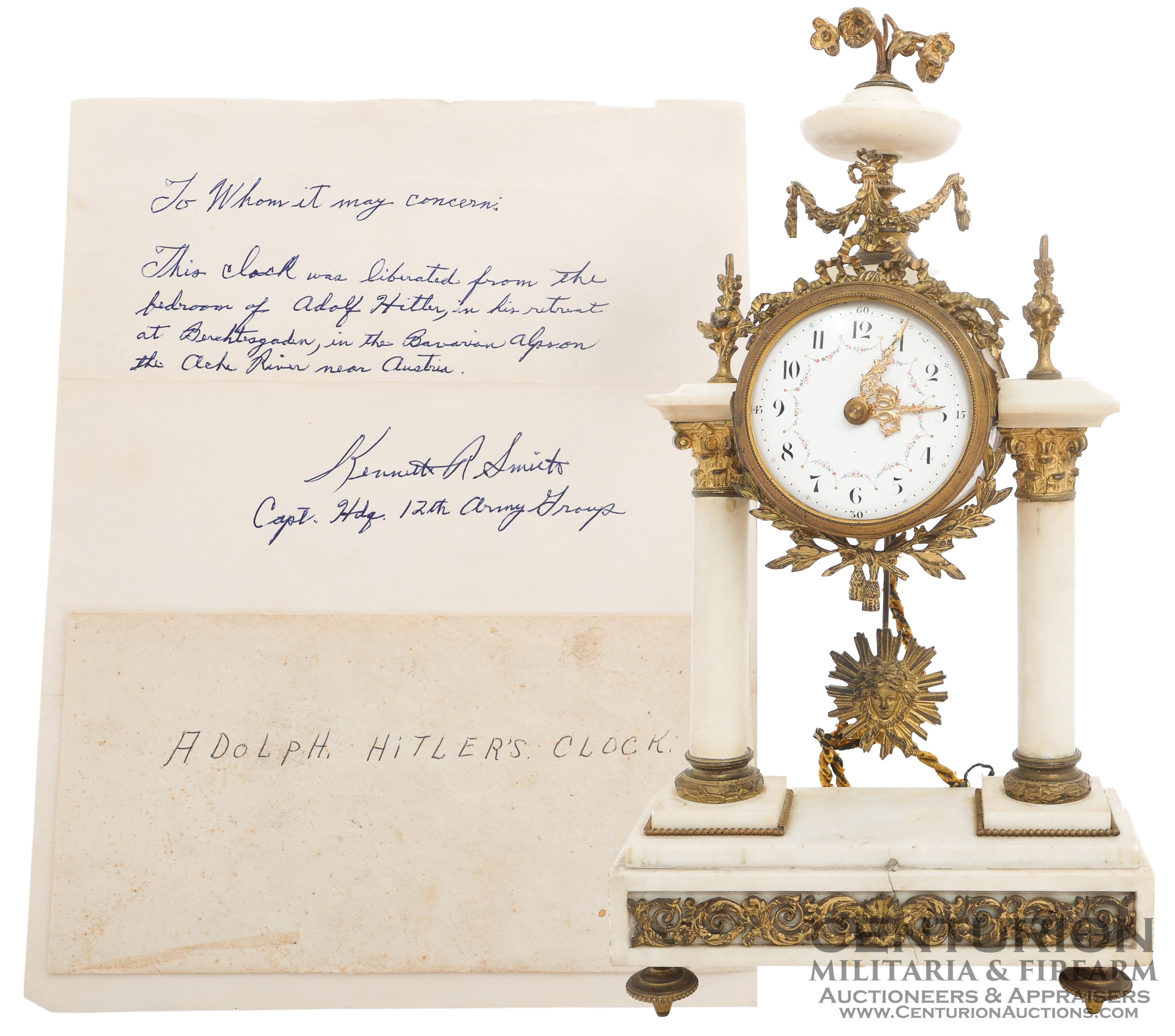Hitlers Clock from Berghof WWII US Army Veteran Bring Back 149452