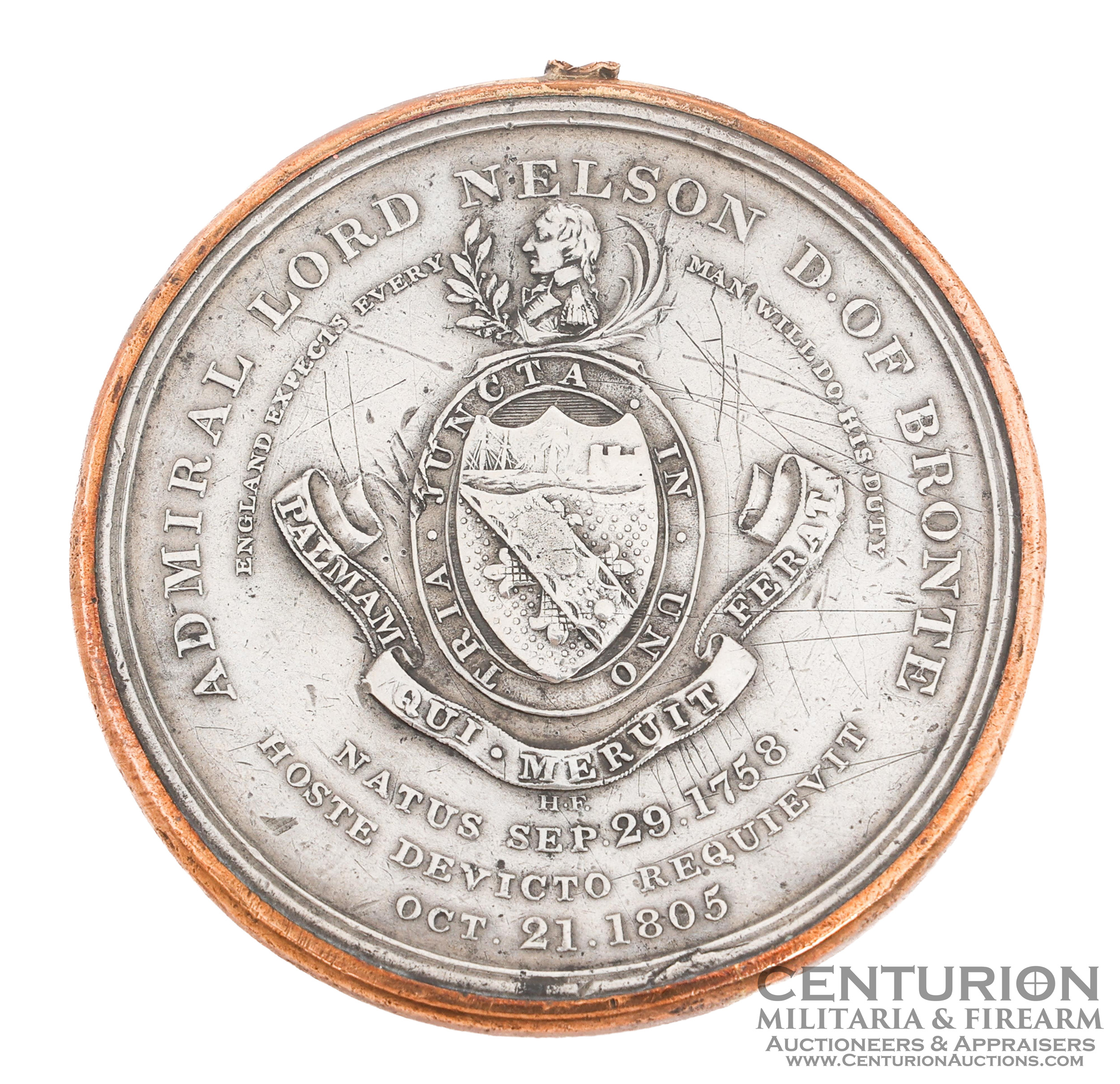 Napoleonic Wars British Navy Alexander Davisons Trafalgar Medal 149121