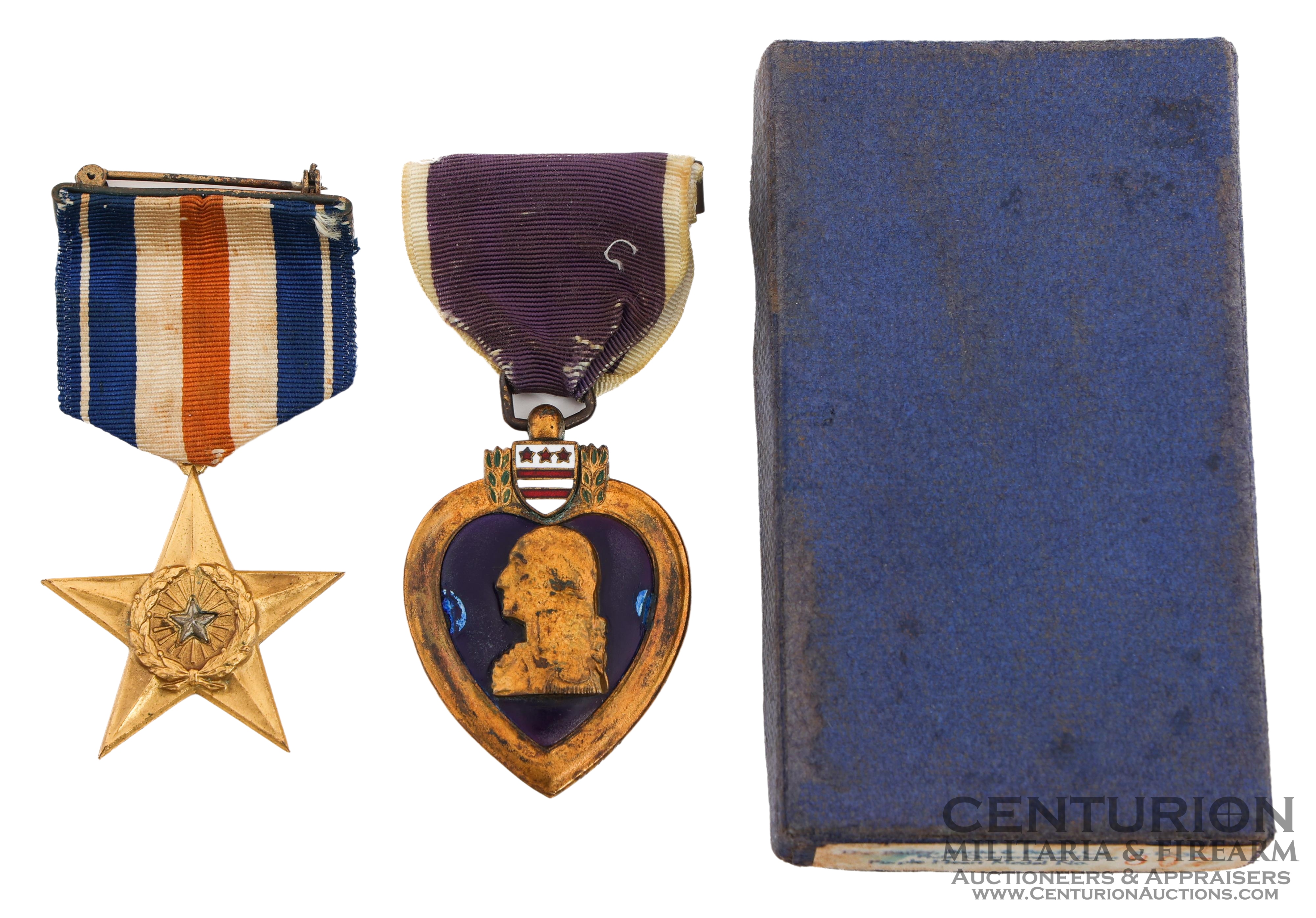 WWI - WWII USMC Brigadier General Matthew Henry Kingman's Named Silver Star & Purple Heart Medals 149207