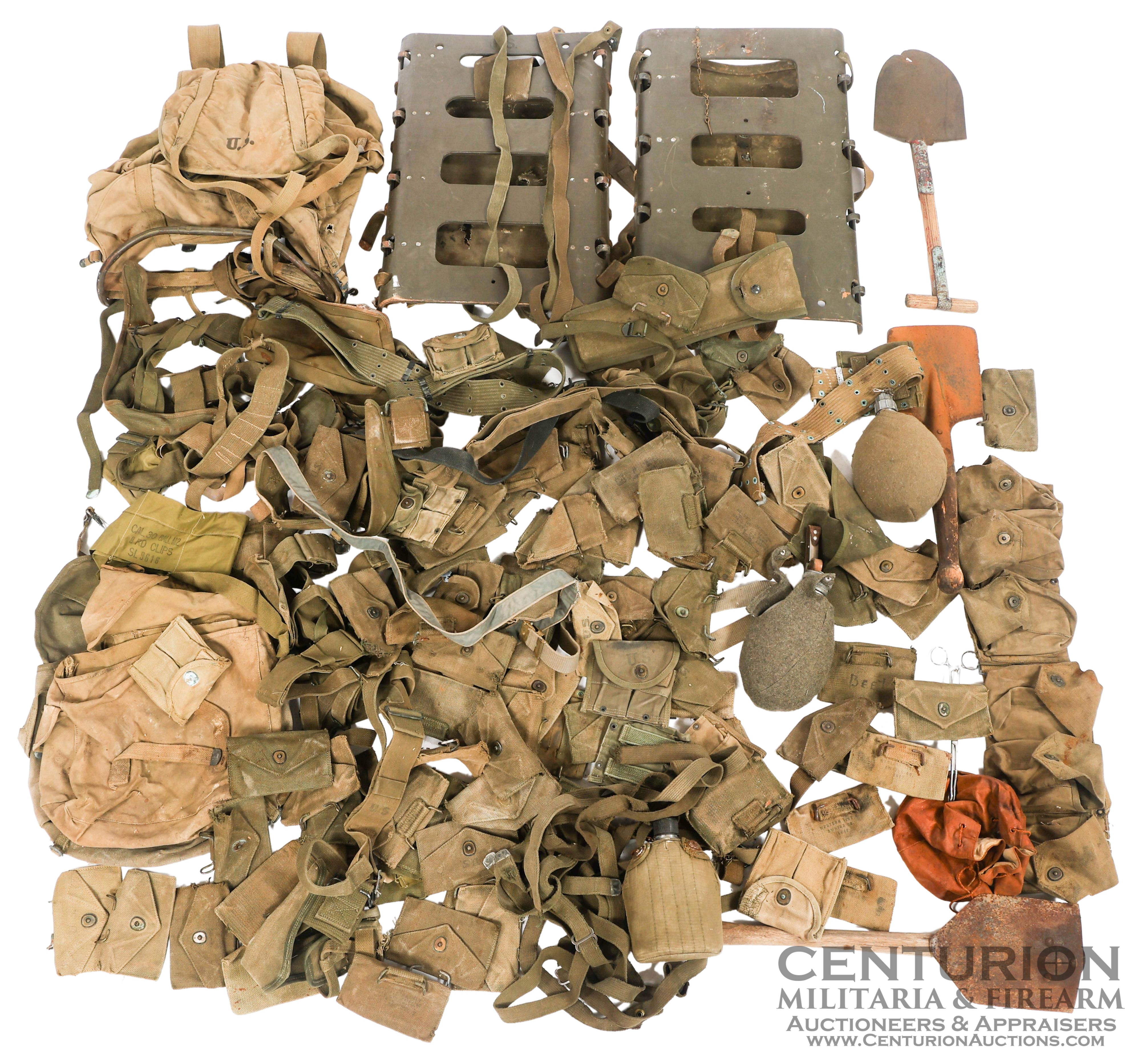 WWII US ARMY HAVERSACK FRAMES & FIELD GEAR - 152051 WWII US ARMY HAVERSACK FRAMES & FIELD GEAR - 152051