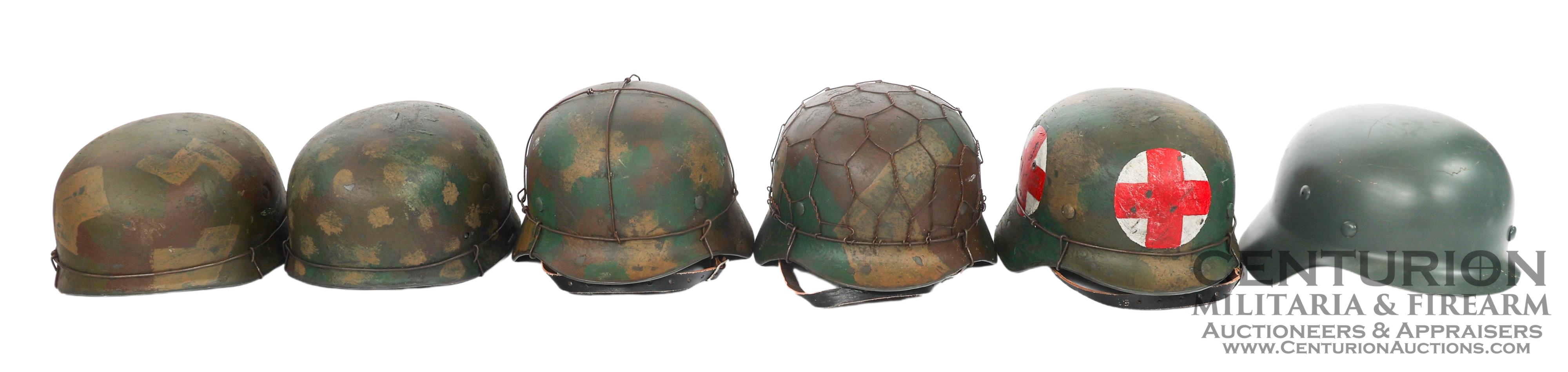 REENACTOR GERMAN FALLSCHIRMJAGER & M40 HELMETS - 152225 REENACTOR GERMAN FALLSCHIRMJAGER & M40 HELMETS - 152225
