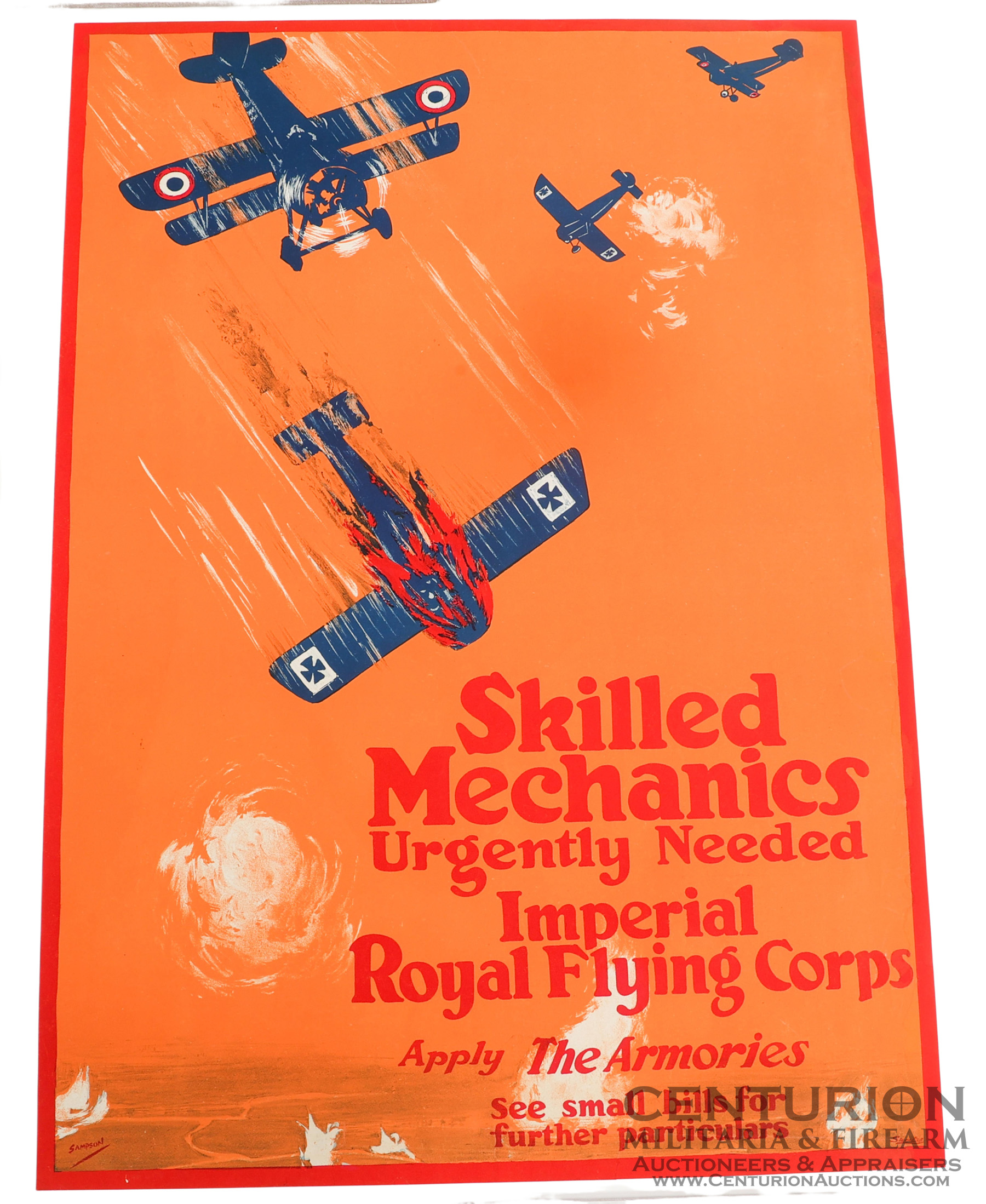 WWI CANADIAN RFC MECHANIC RECRUITING POSTER 153270