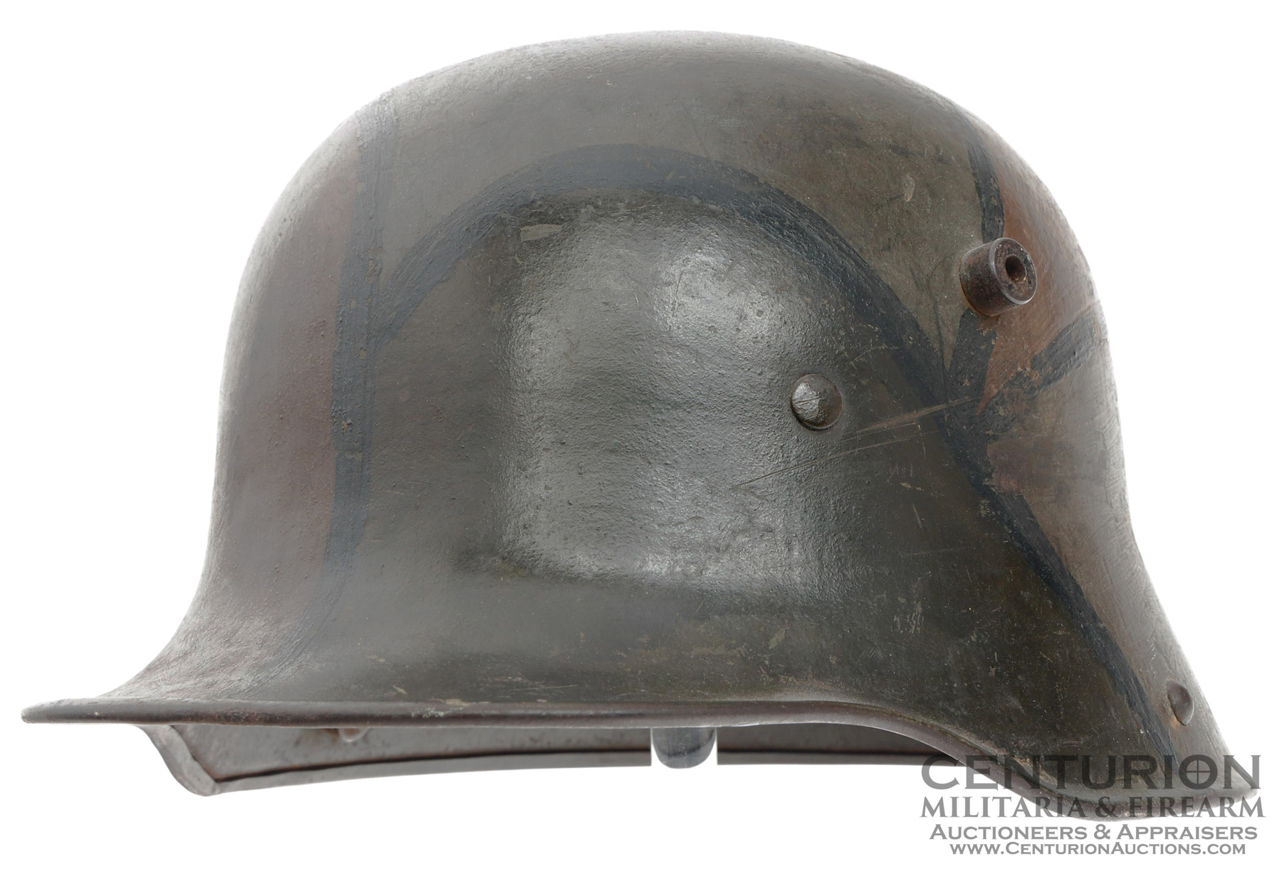 WWI IMPERIAL GERMAN M17 CAMOUFLAGE COMBAT HELMET 153010
