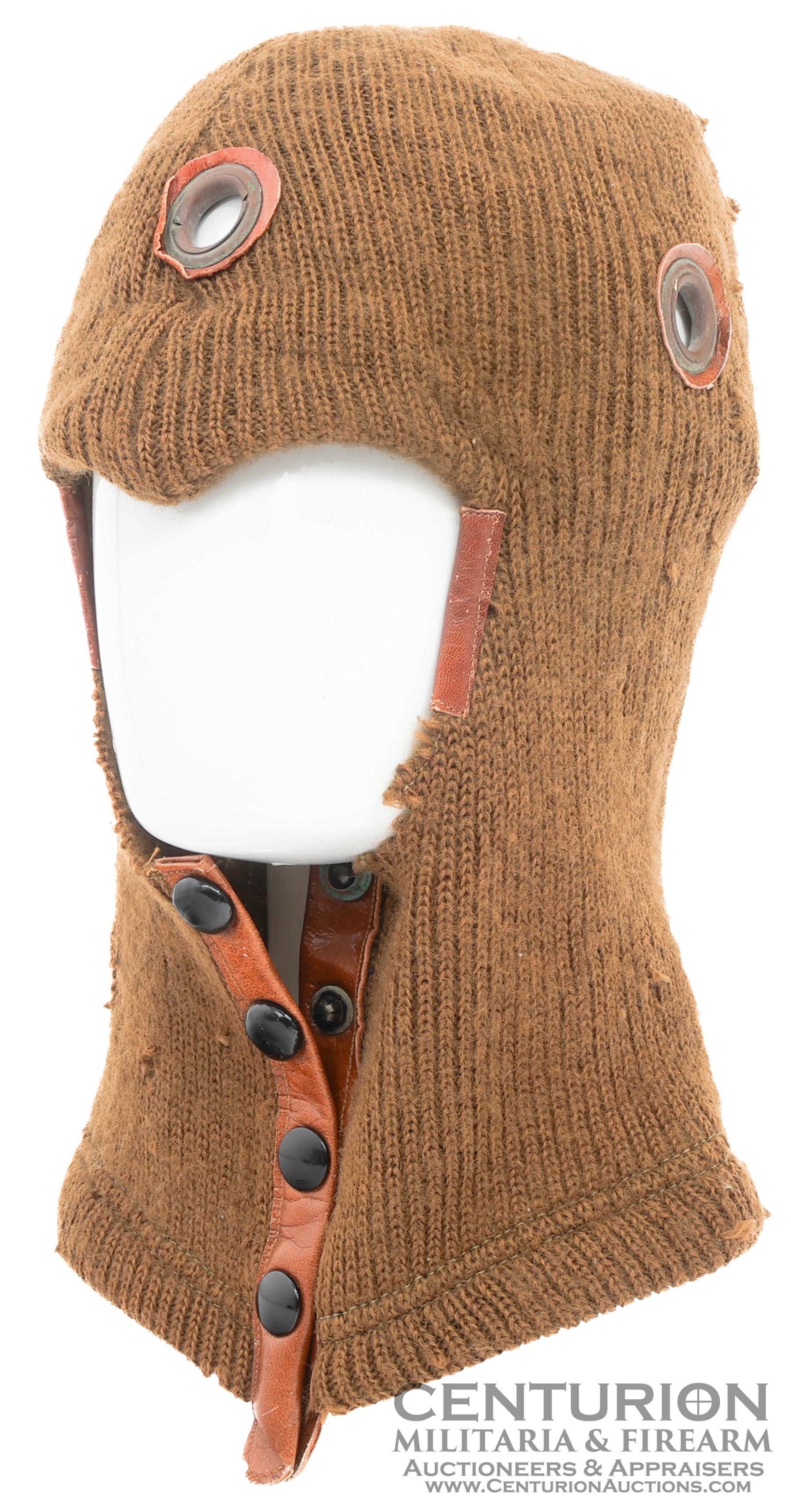 WWI US AIR SERVICE WOOL FLYING HELMET 153030