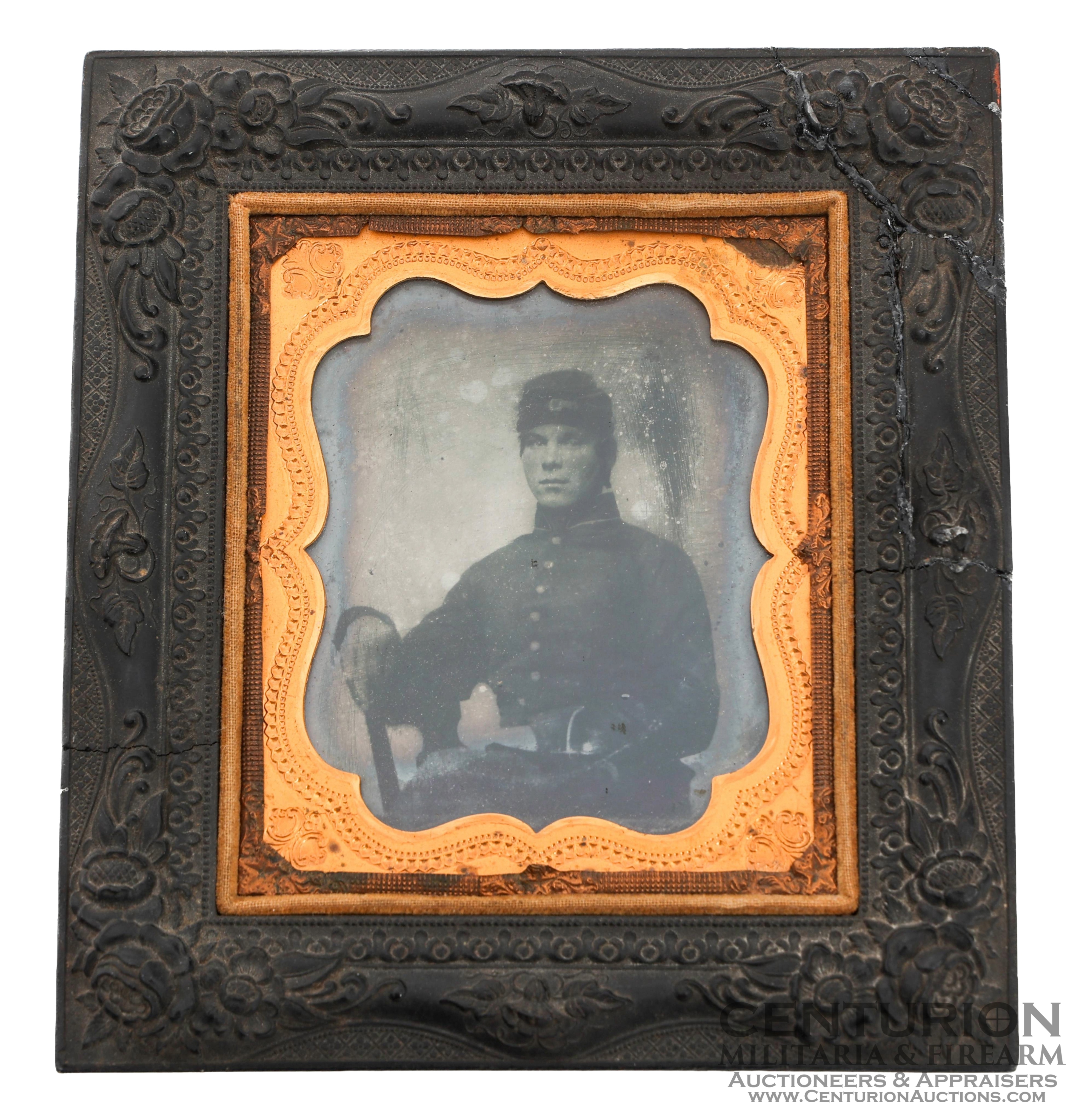 US Civil War Soldier Daguerreotype | Attributed to William S. King, born July 12, 1842, and Killed In Action at the 2nd Battle of Bull Run in August, 1863. - 156417