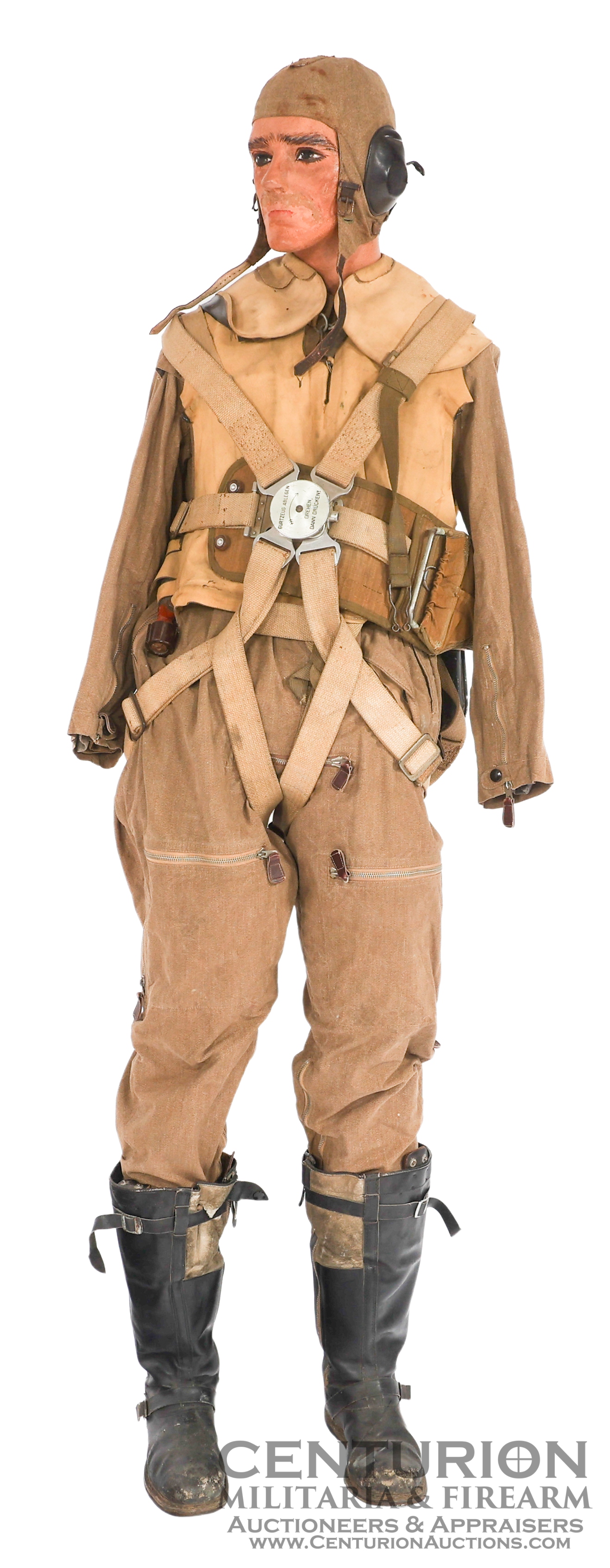 WWII German Fallschirmjager Uniform and RH 12B Parachute 164170