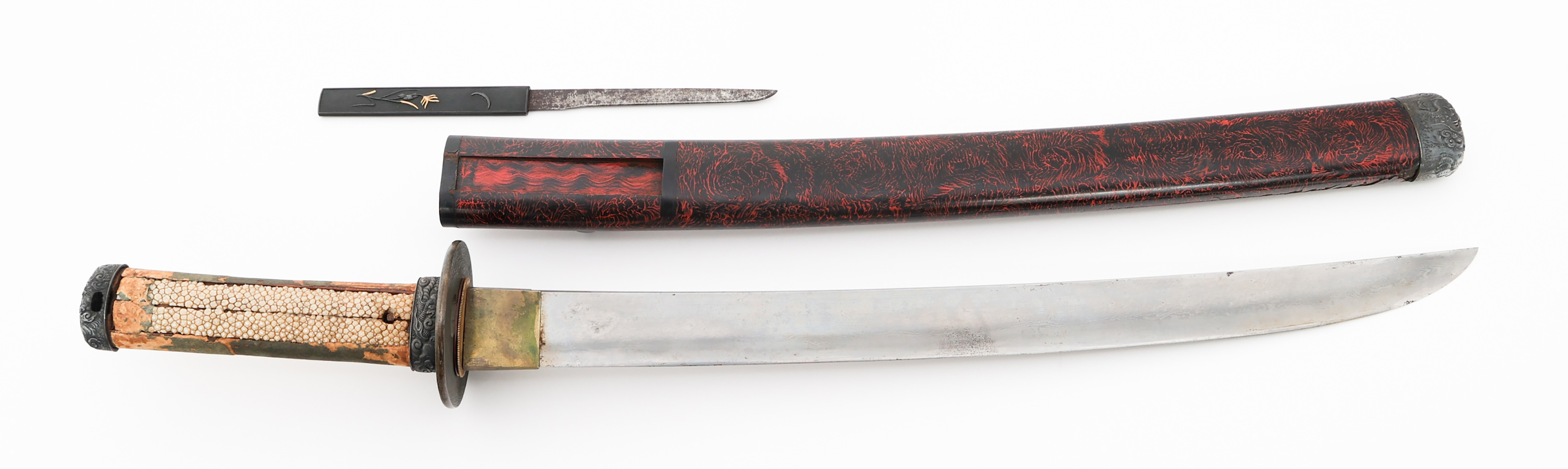19th C JAPANESE WAKIZASHI SIGNED AIZU MUNEYASU | 110503
