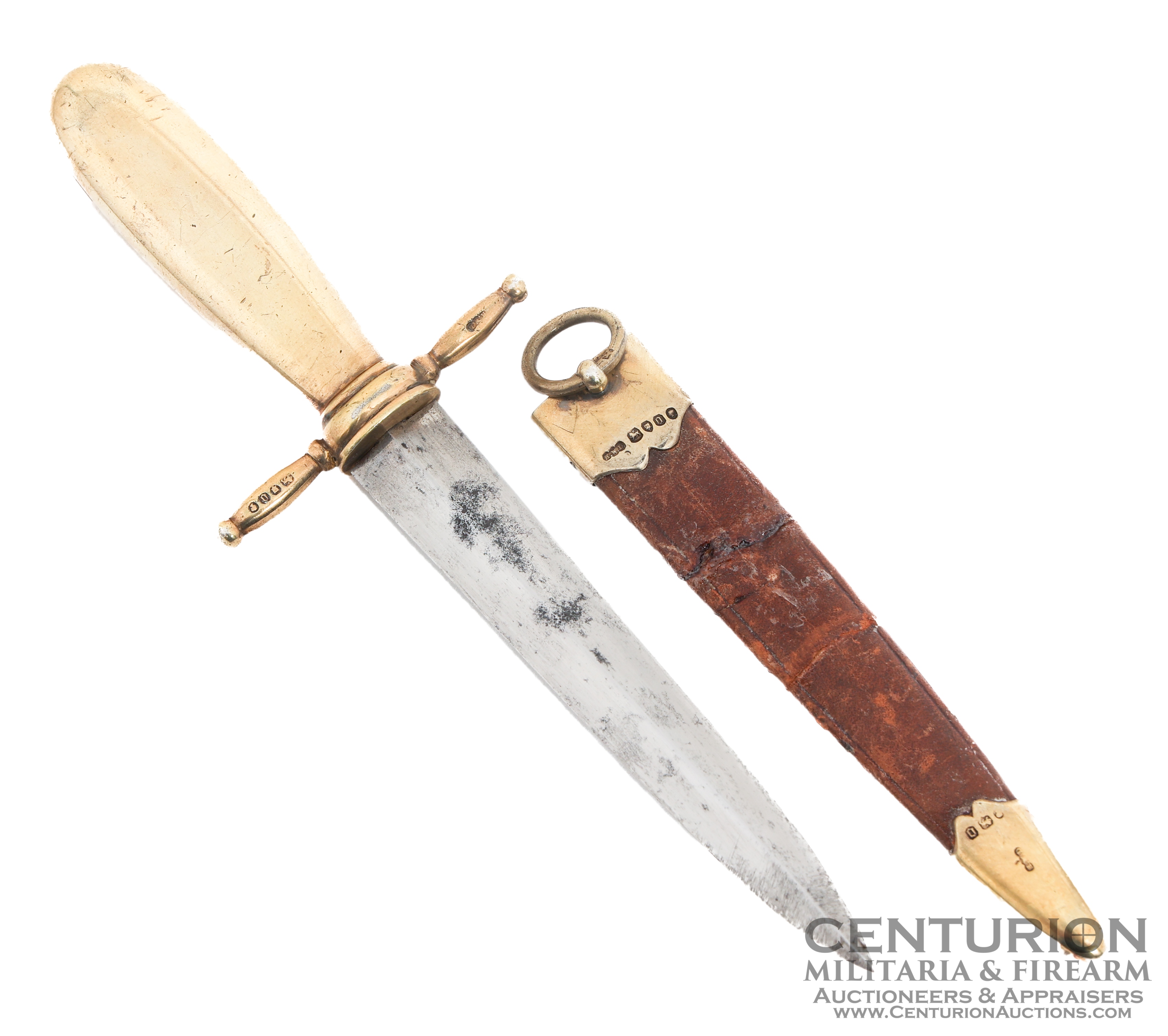 ENGLISH VERMEIL STERLING SILVER HILTED NAVAL DIRK 135419