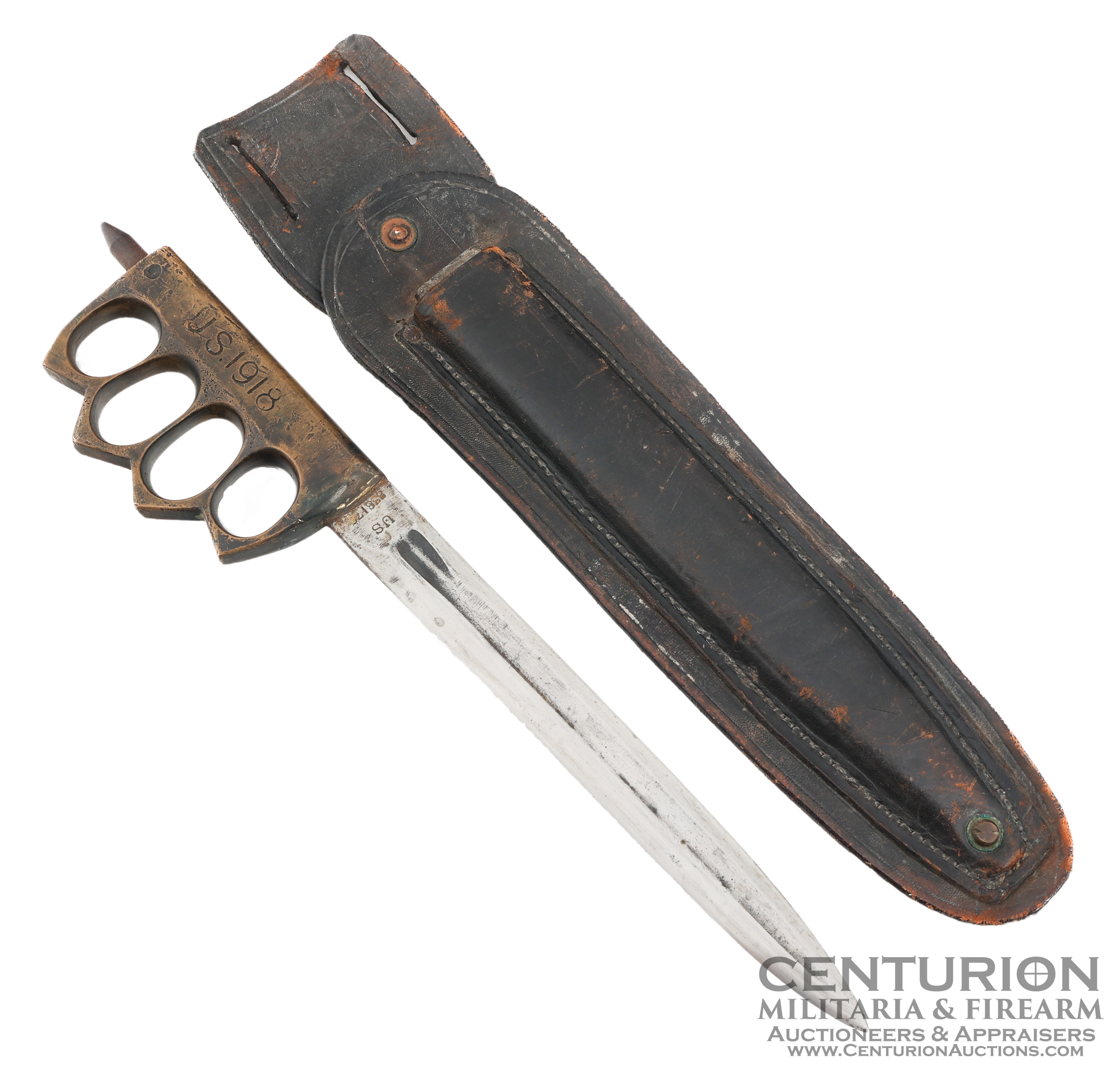 WWI WWII US THEATER MADE KNUCKLE FIGHTING KNIFE 135314