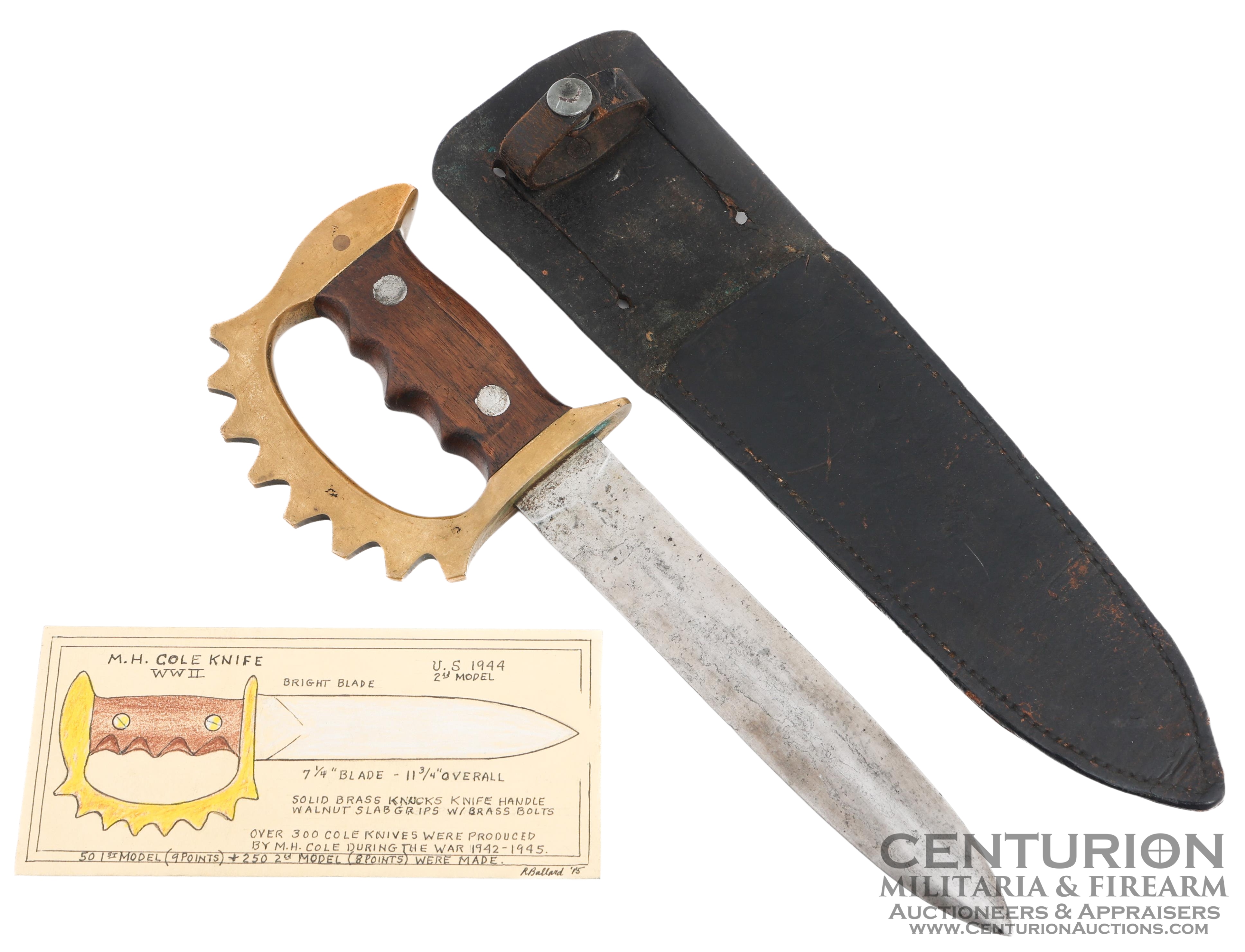 WWII M.H. Cole 8-Point Knuckle Fighting Knife 139290