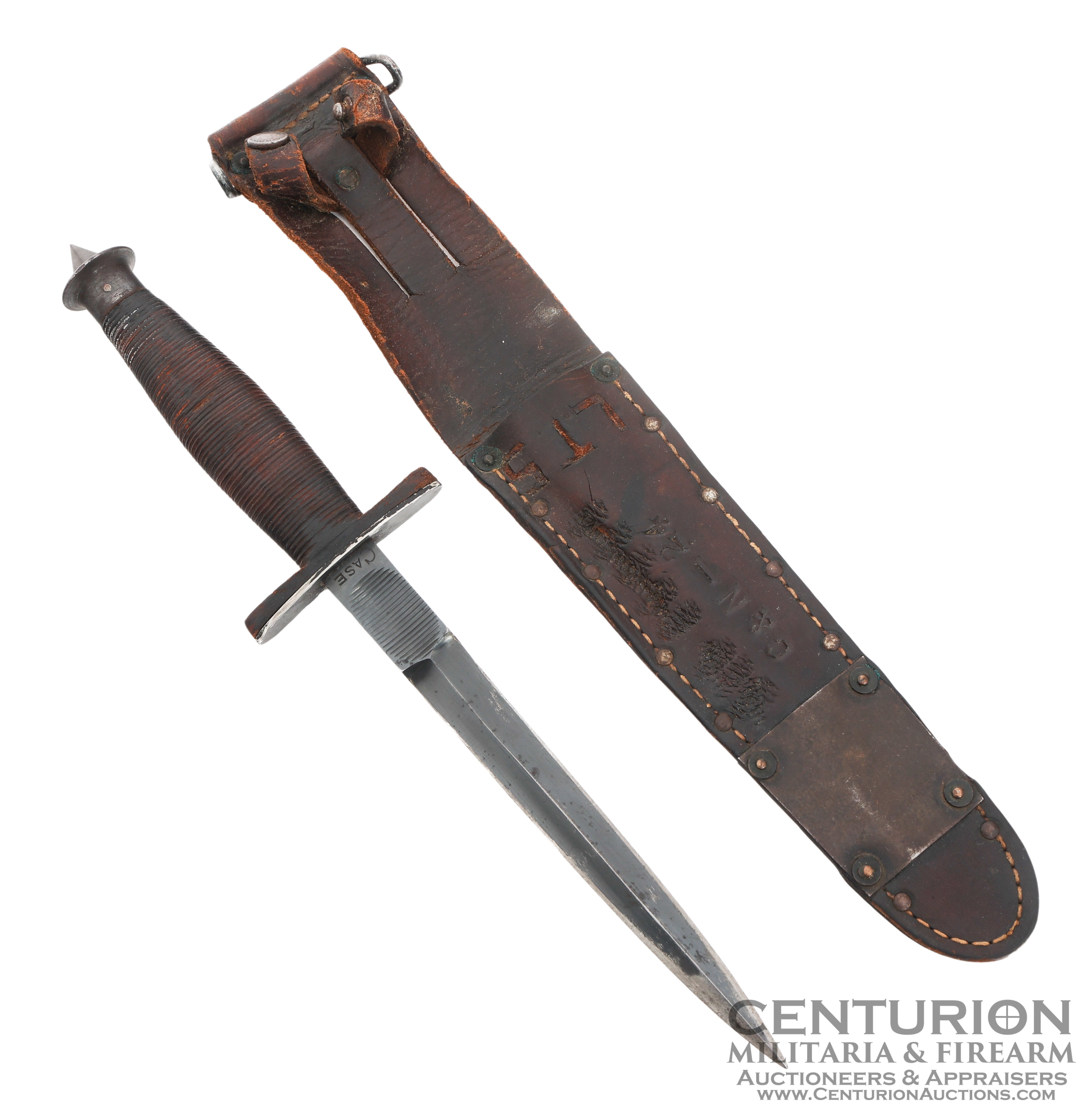 WWII USS Omaha V42 Case Stiletto Combat Knife 151206