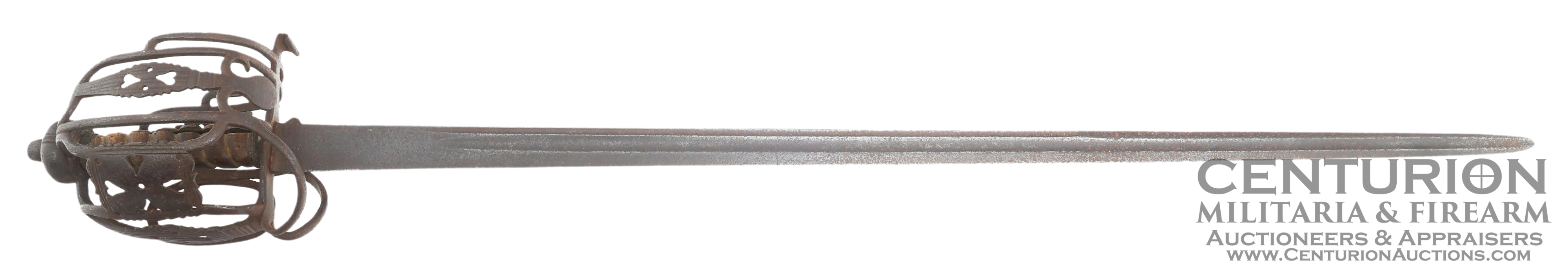 Early 18th Century Scottish Basket Hilt Broadsword - 155001