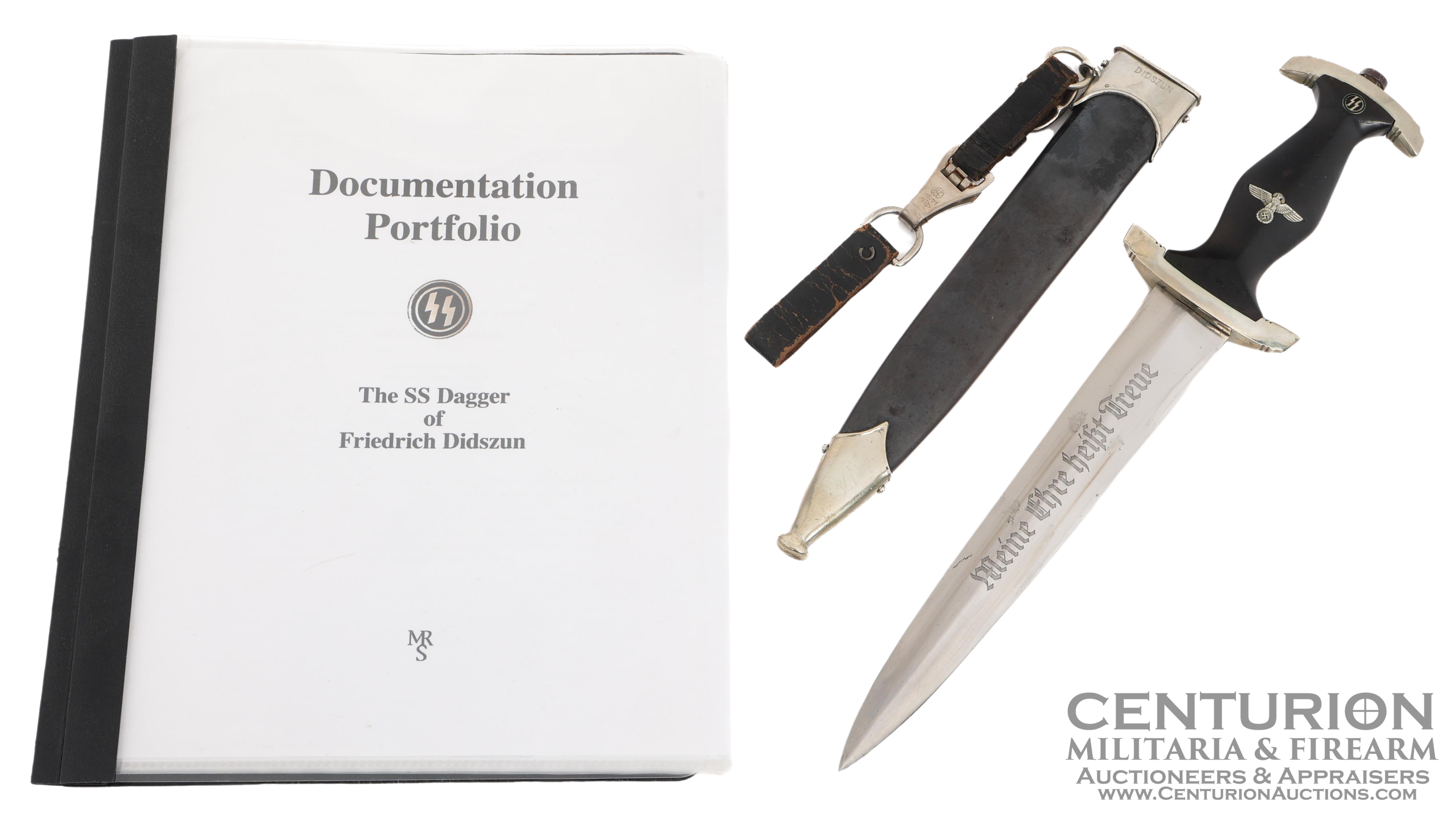 WWII German Named Model 1933 SS Enlisted Man Dress Dagger with Race and Settlement Reprint Files - 155189