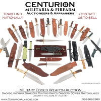 Collector Military Edged Weapon Auction - Swords, Daggers, Fighting Knives, Bayonets, Theater Made, Commemorative, Presentation