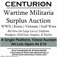 Wartime Militaria Surplus Auction - WWII, Vietnam, Gulf Wars